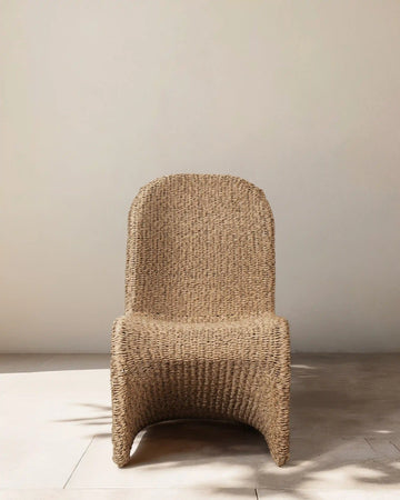 Curved All-Weather Wicker Indoor/Outdoor Dining Chair