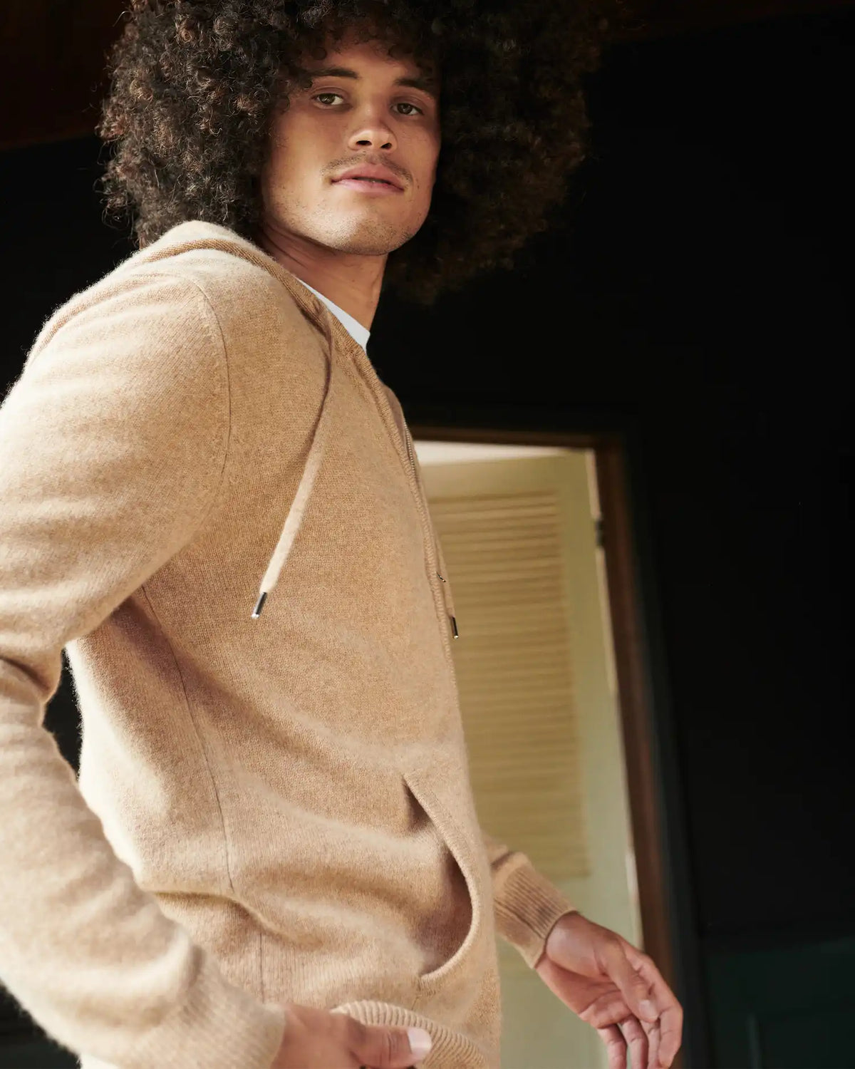 Mongolian Cashmere Full-Zip Hoodie