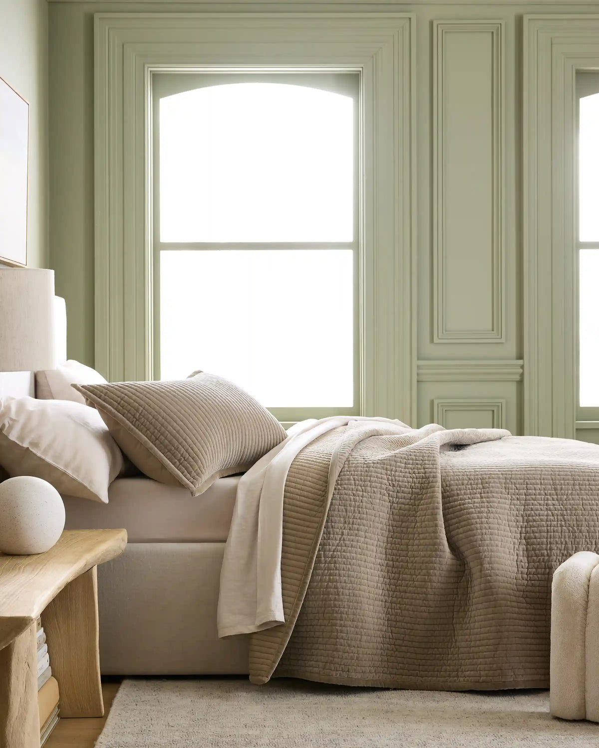 Cotton Velvet Vertical Channel Quilt