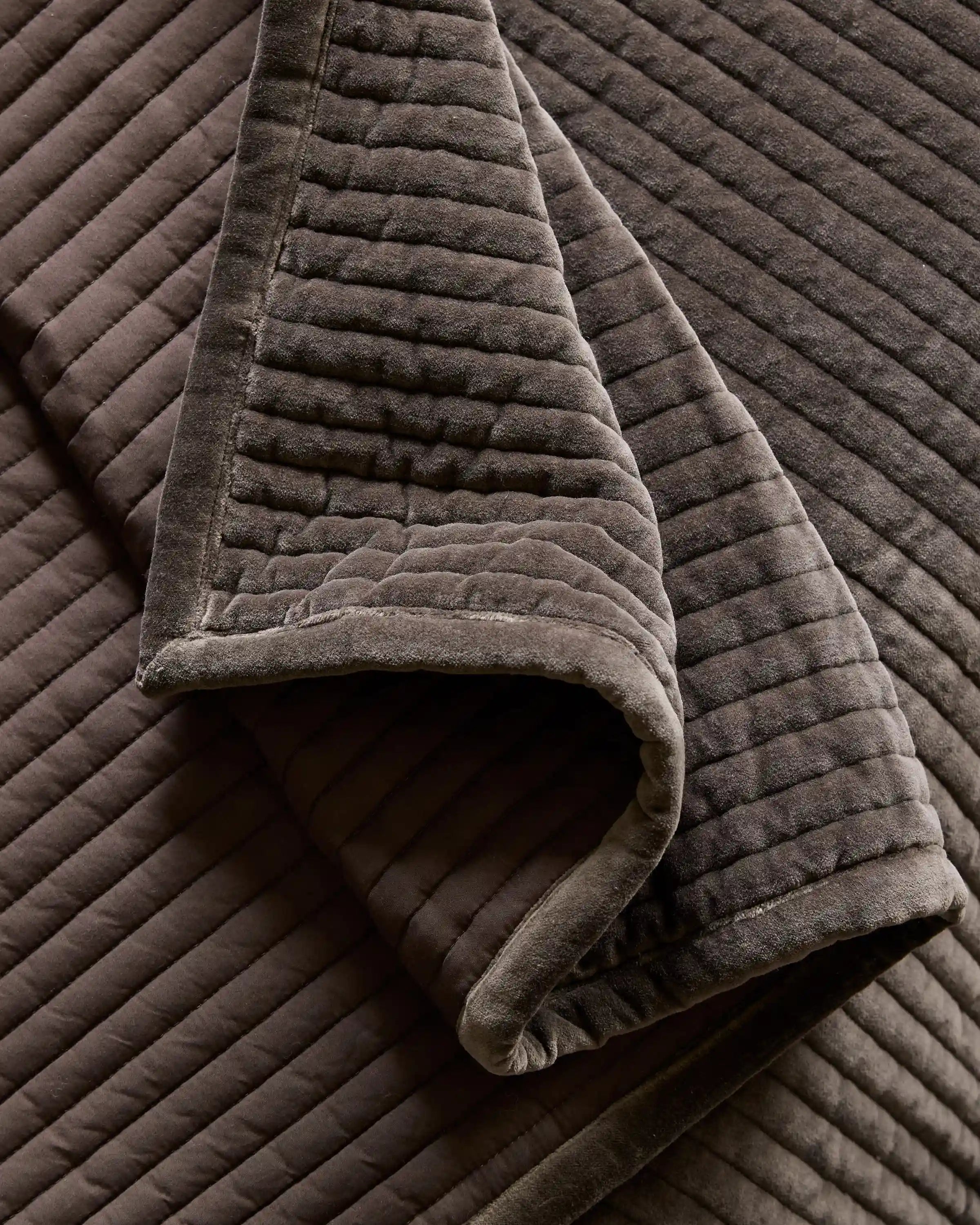 Cotton Velvet Vertical Channel Quilt