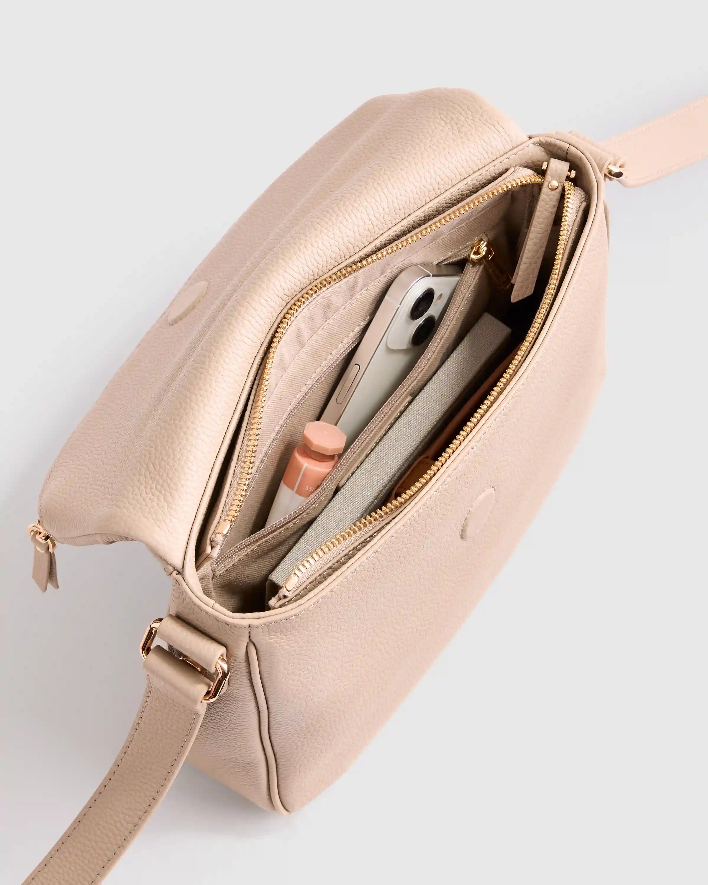 Italian Leather Foldover Crossbody