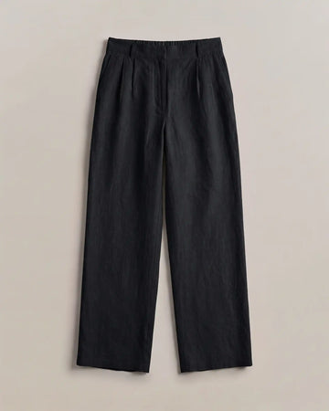 100% European Linen Pleated Trouser