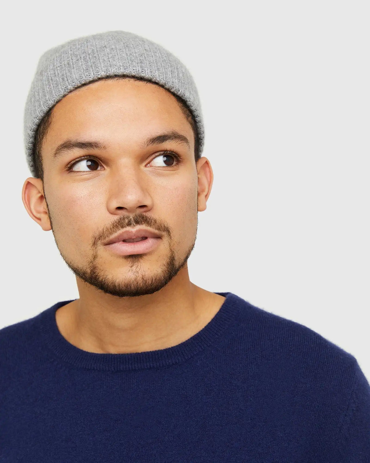 Mongolian Cashmere Ribbed Beanie