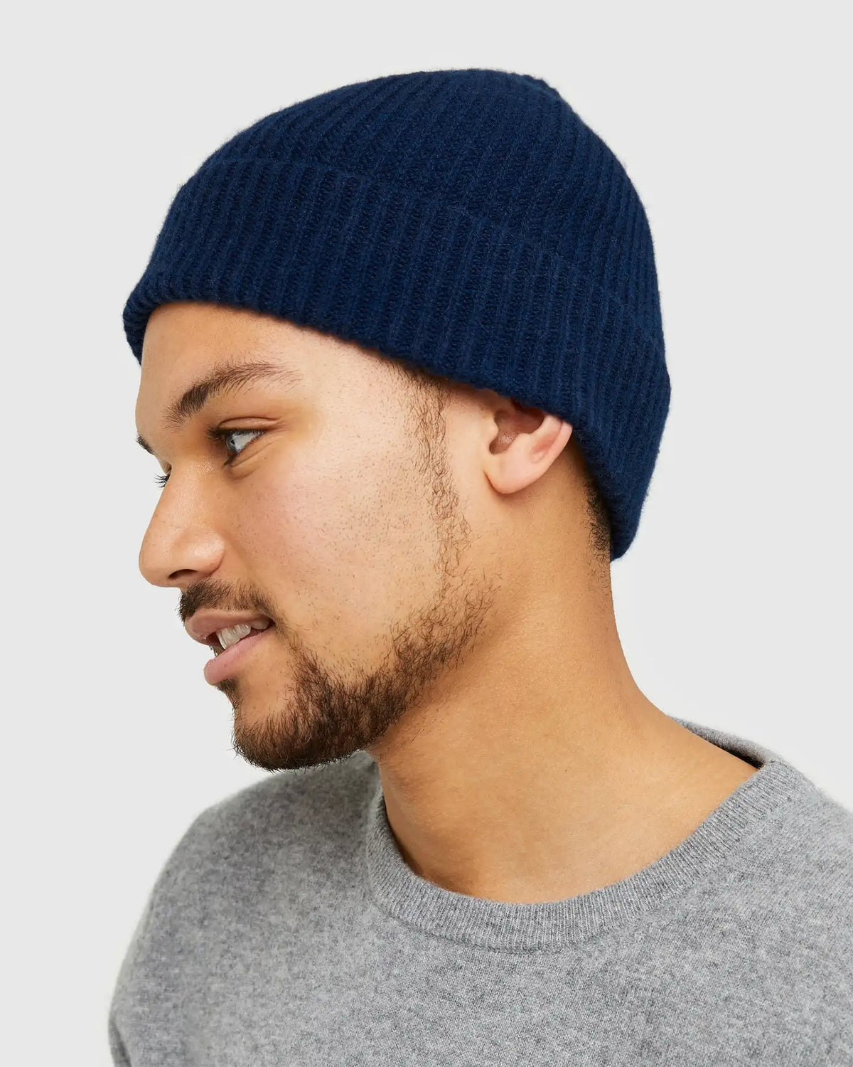 Mongolian Cashmere Ribbed Beanie