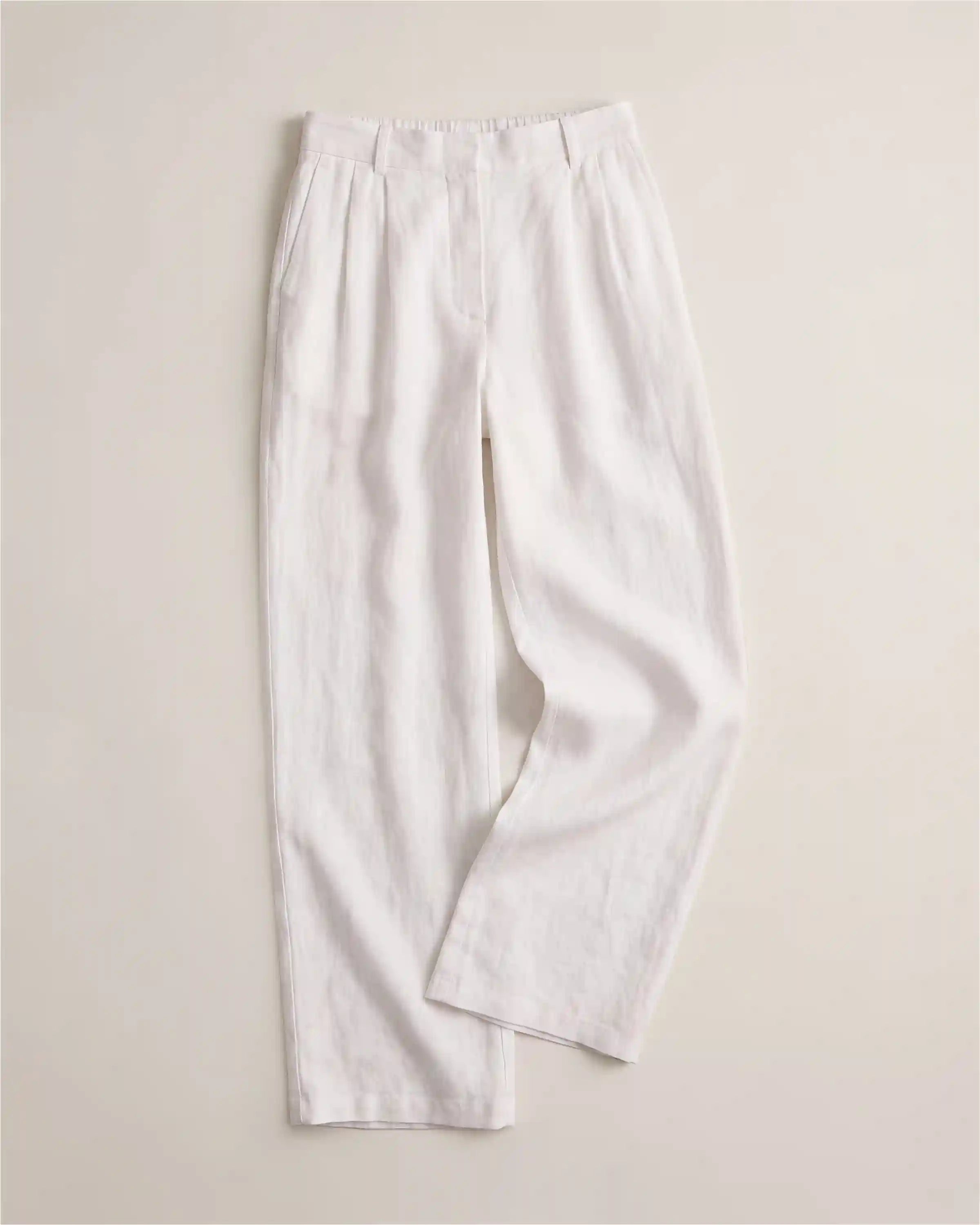 100% European Linen Pleated Trouser