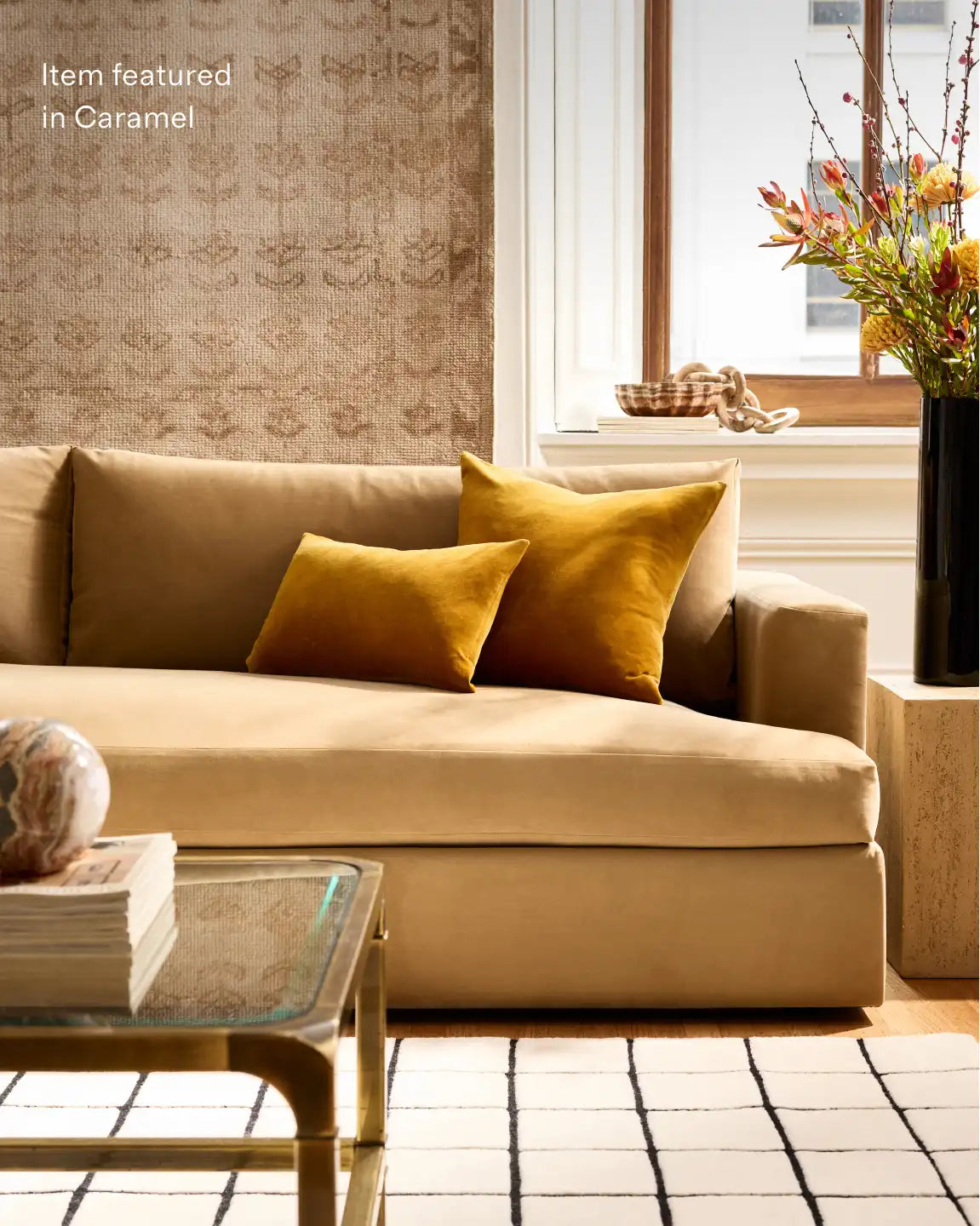 Sierra Curved Arm Chaise Sectional in Performance Velvet