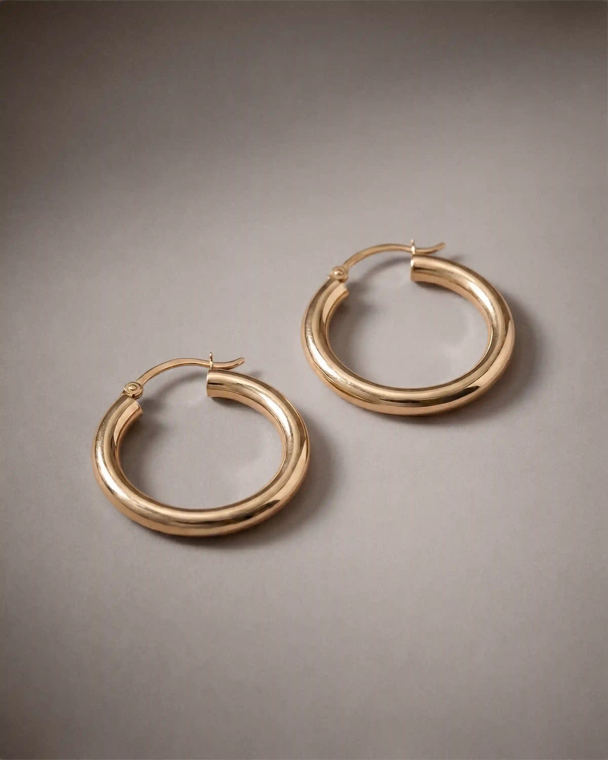 14K Gold 4mm Tube Hoops