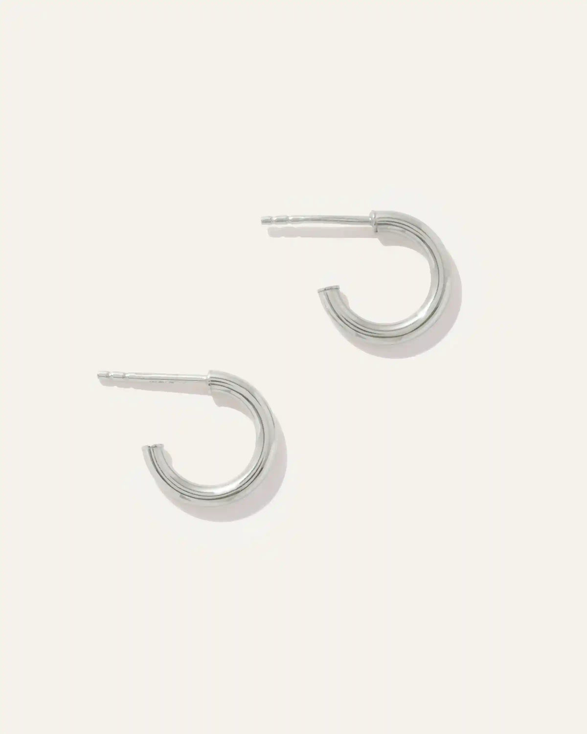 14K Gold Half Huggie Hoops
