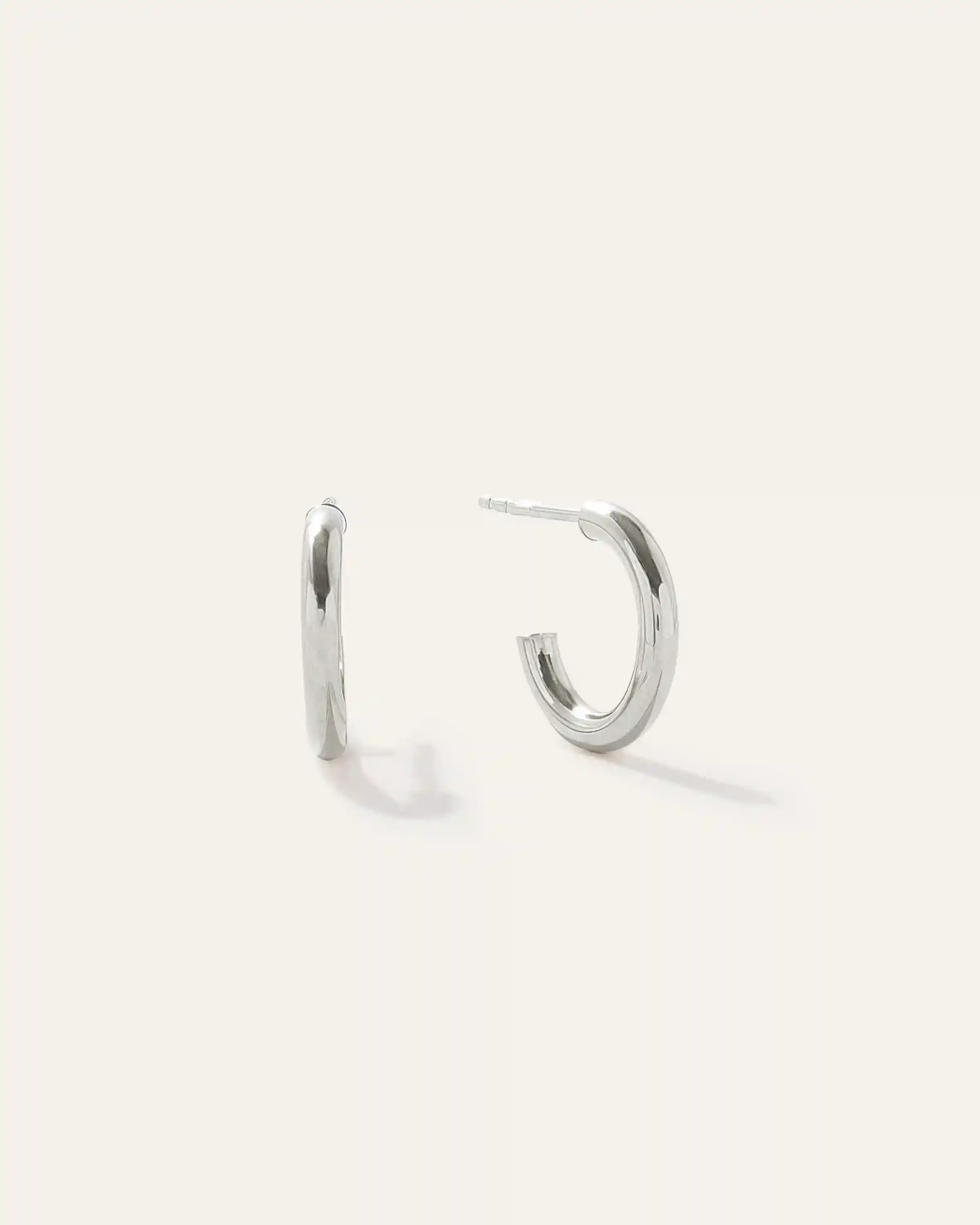 14K Gold Half Huggie Hoops