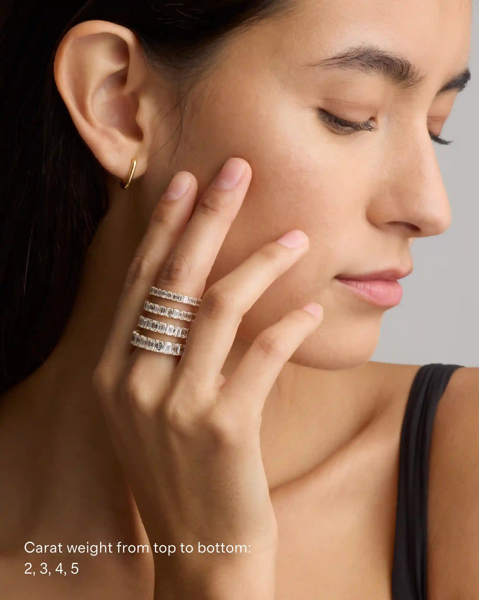 Lab Grown Diamond Emerald Eternity Band