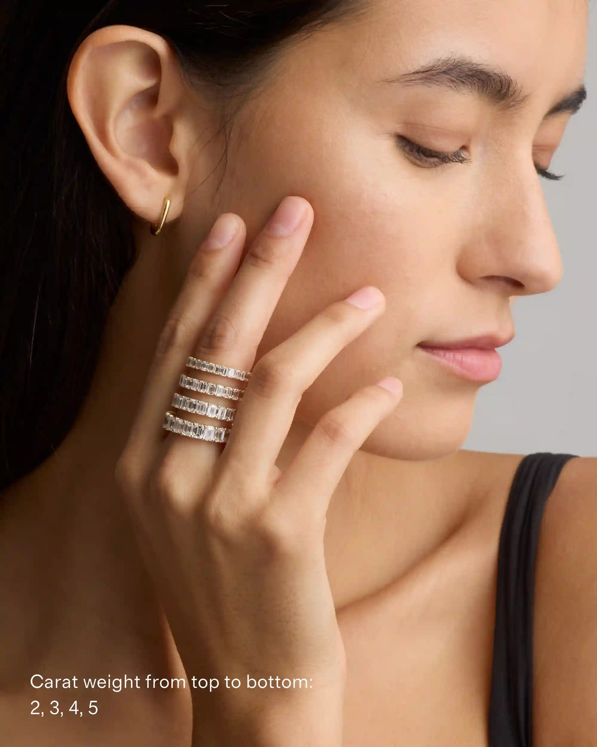 Lab Grown Diamond Emerald Eternity Band