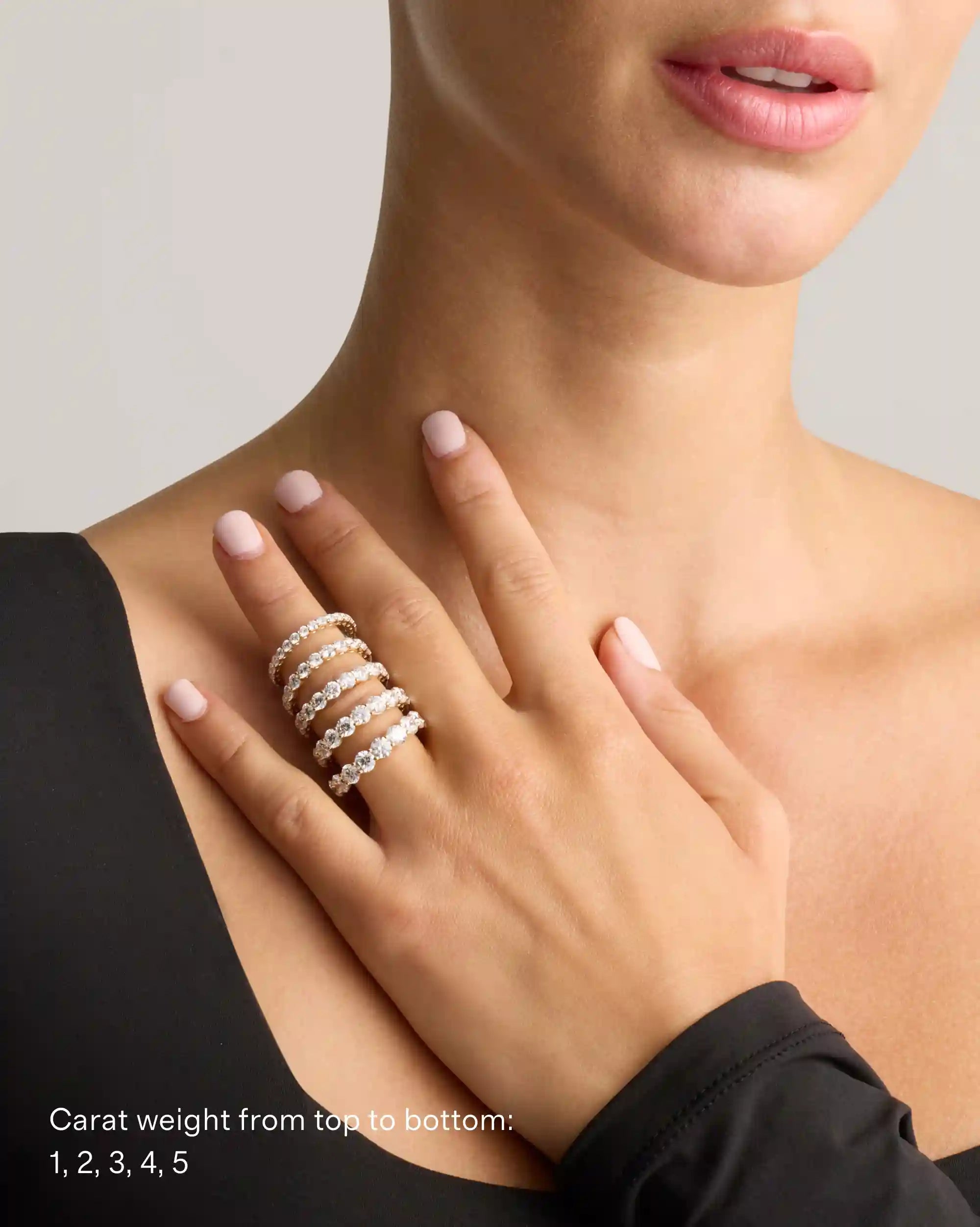 Lab Grown Diamond Round Eternity Band