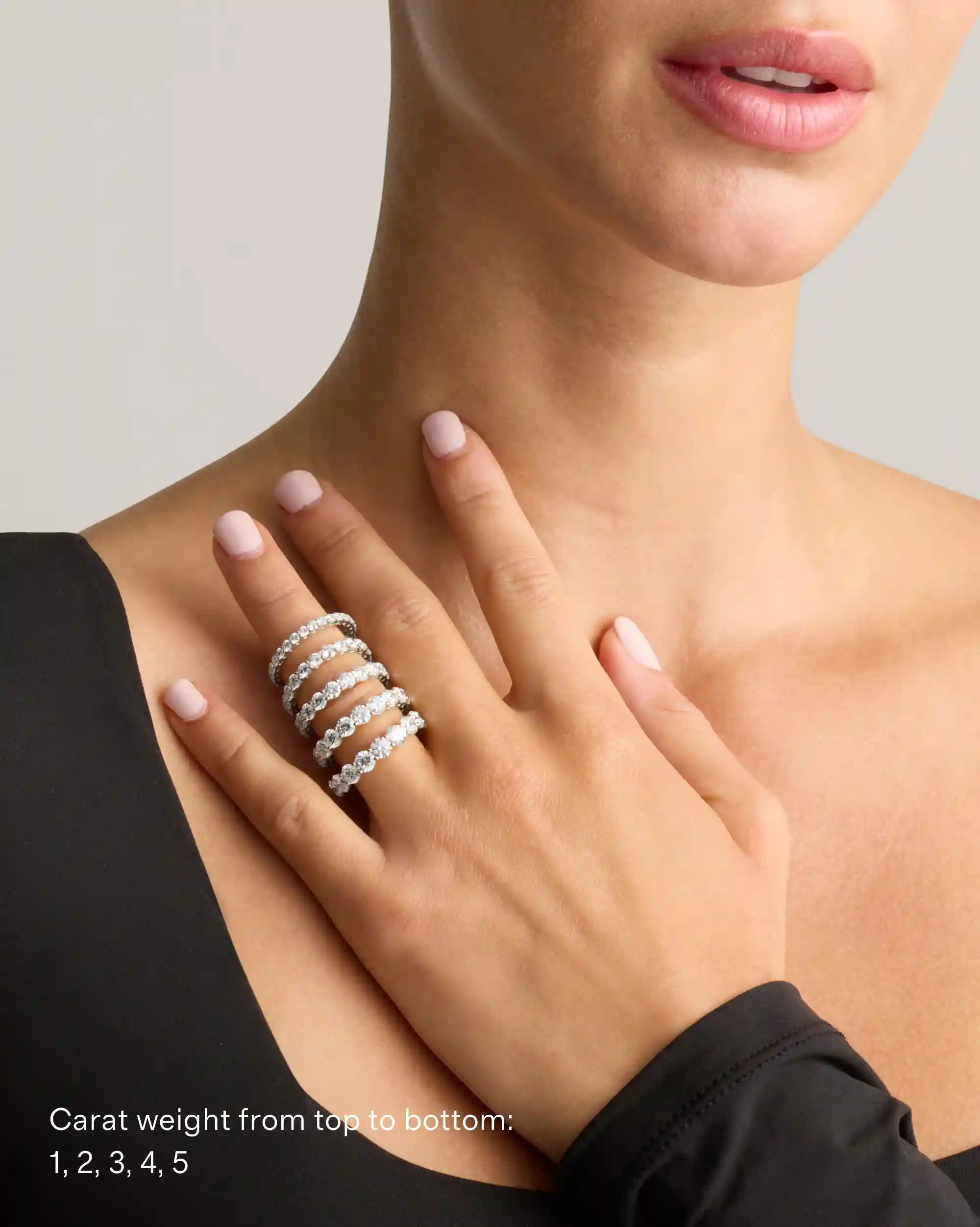 Lab Grown Diamond Round Eternity Band