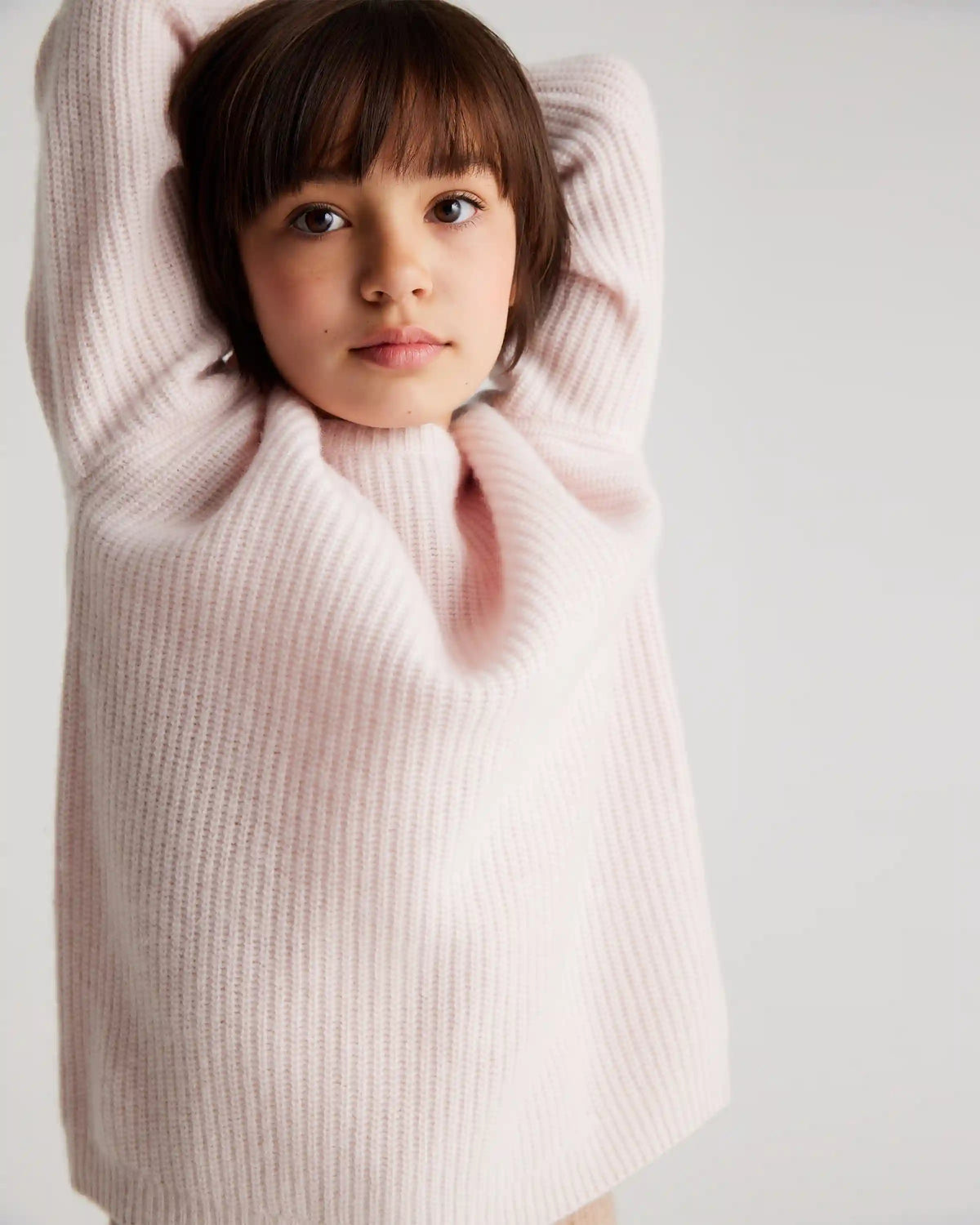 Washable Cashmere Fisherman Tunic Sweater