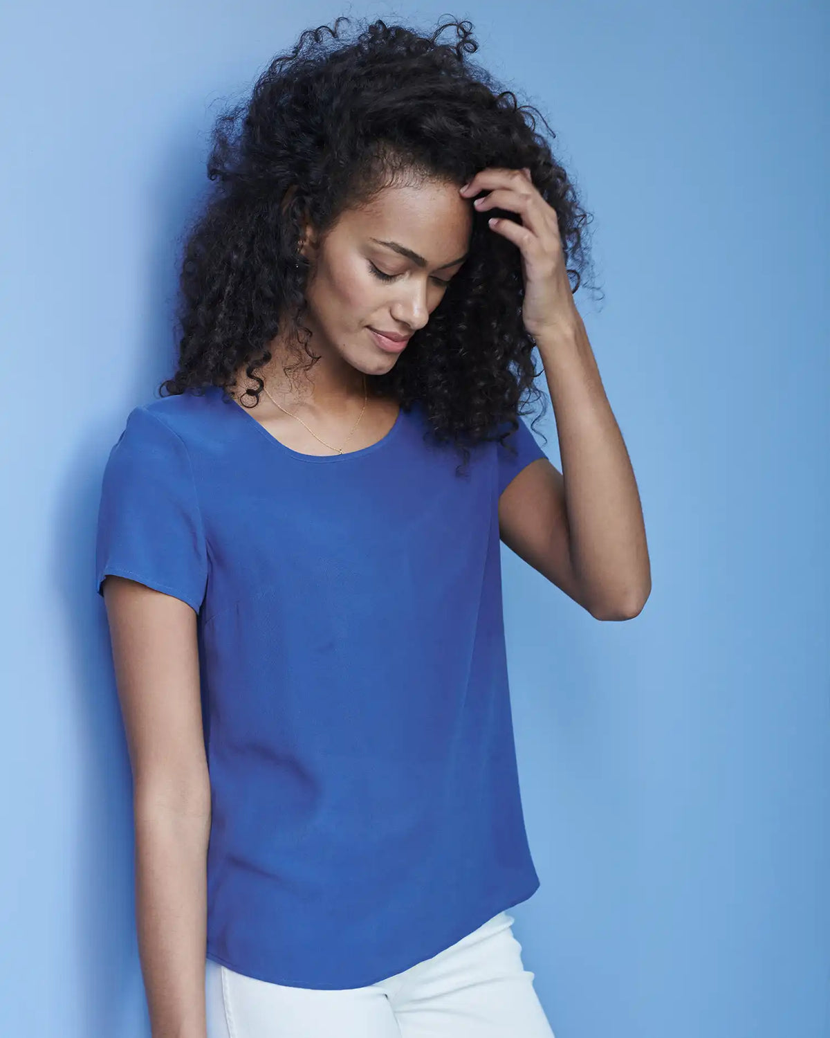 Washable Stretch Silk Tee