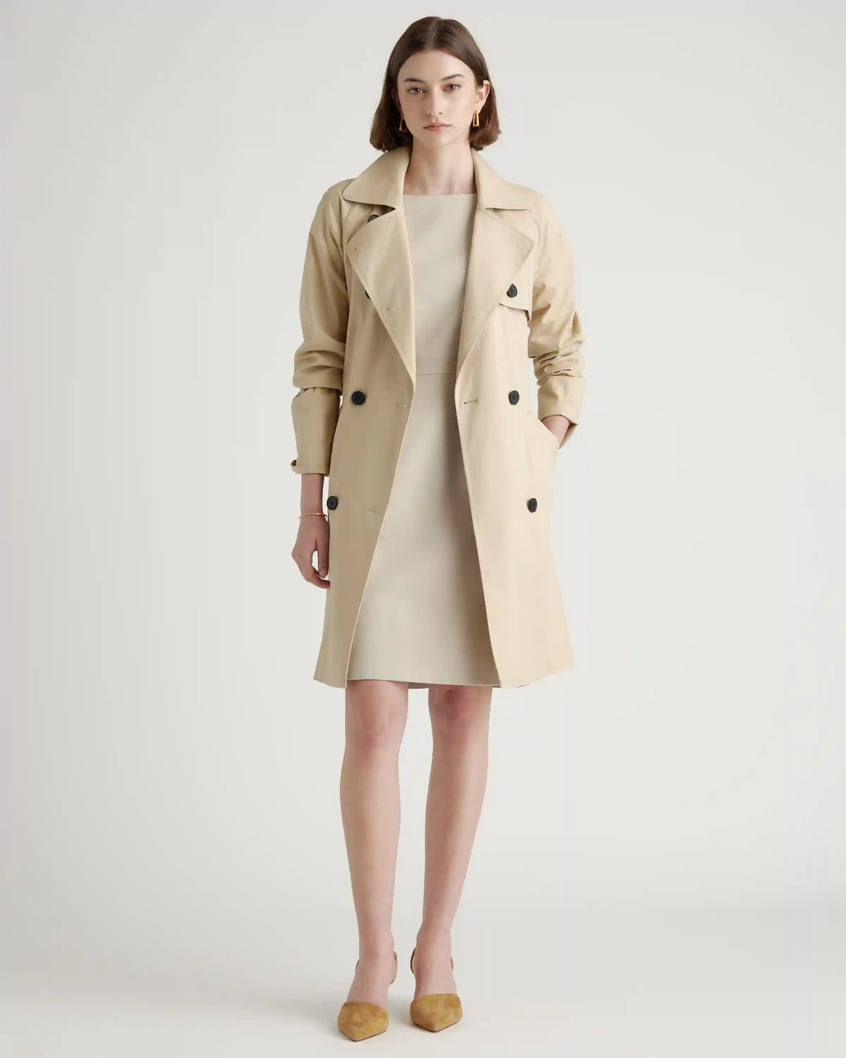 Ultra-Stretch Ponte Cap Sleeve Dress