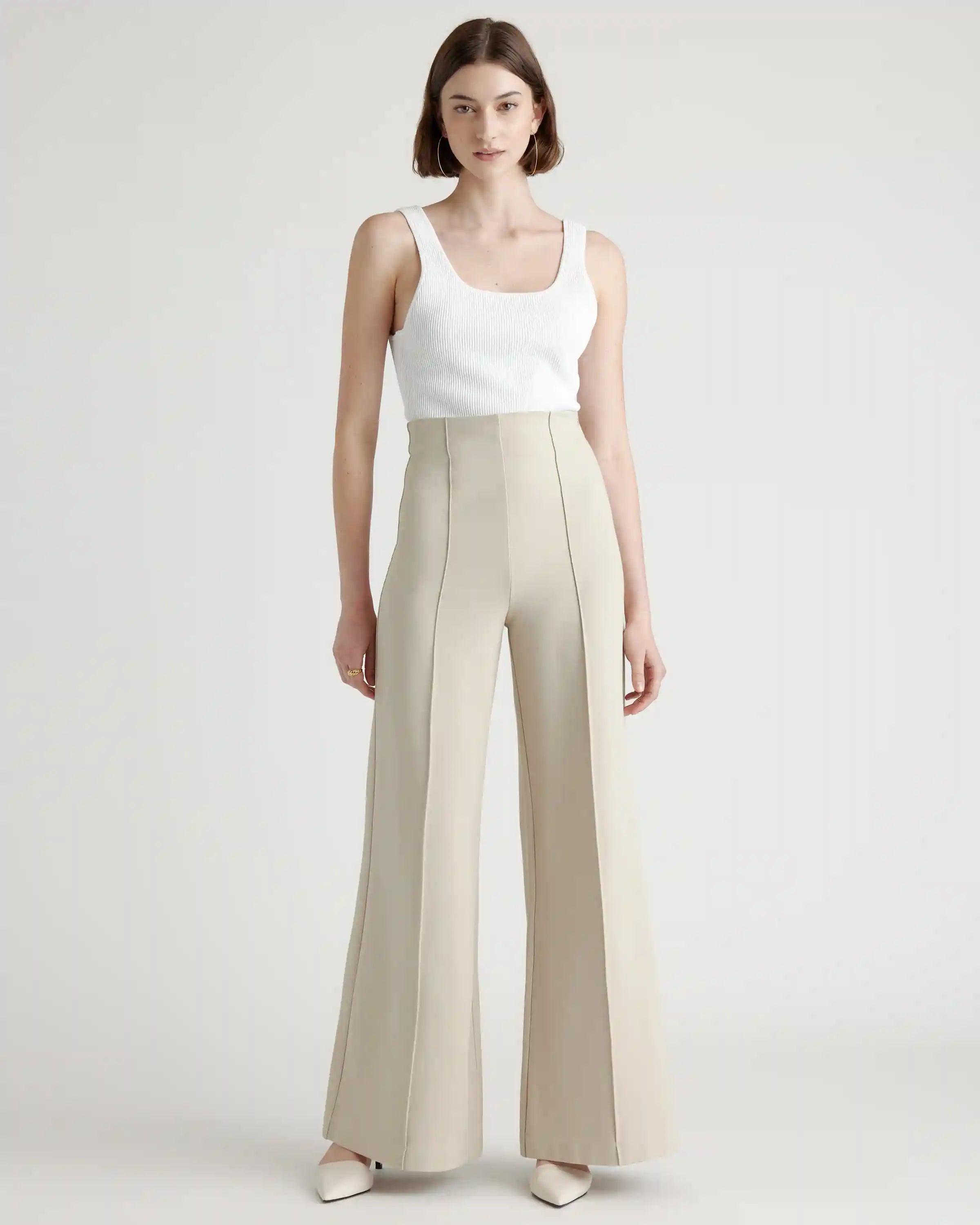 Ultra-Stretch Ponte Super Wide Leg Pants