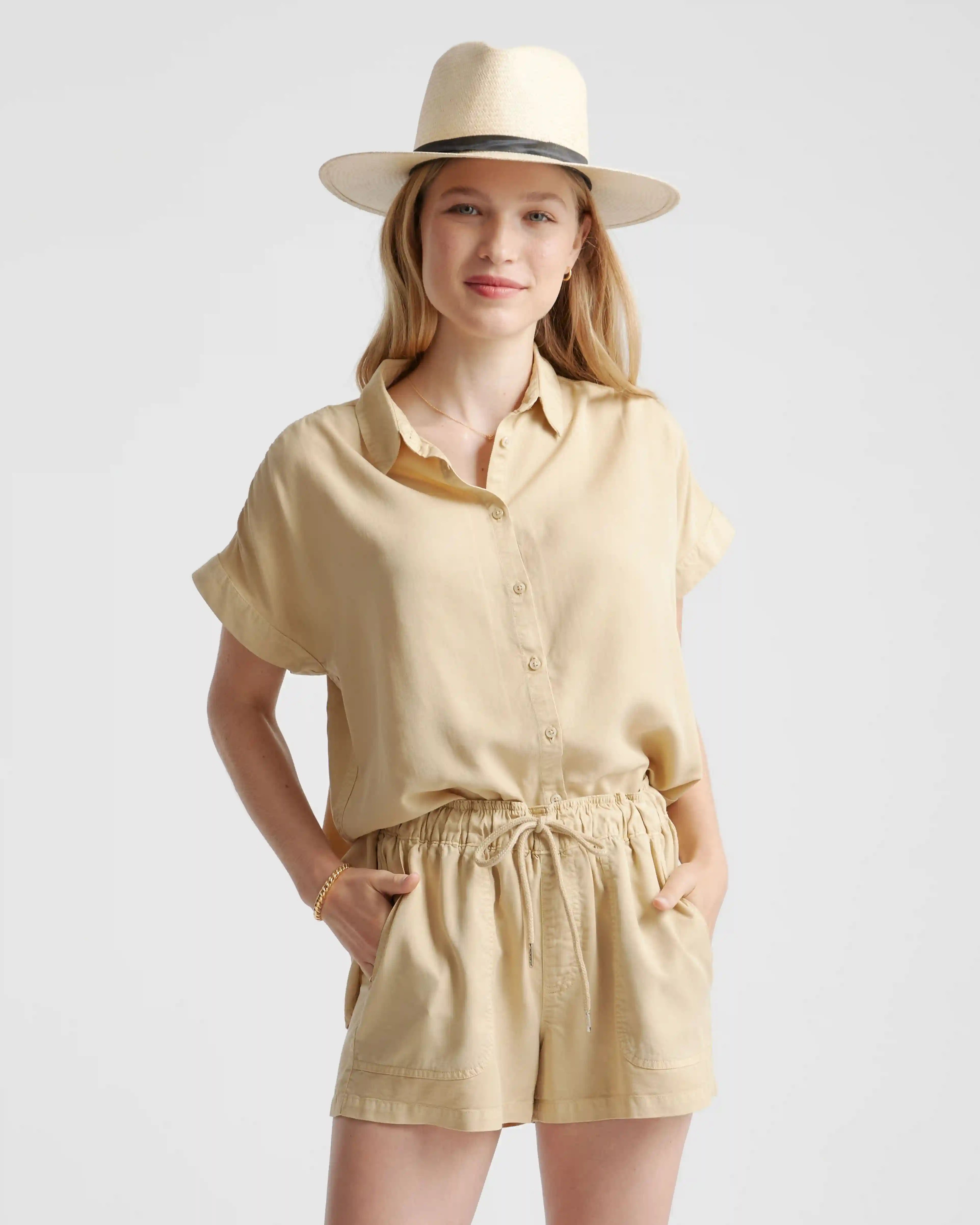 Vintage Wash Tencel Camp Shirt