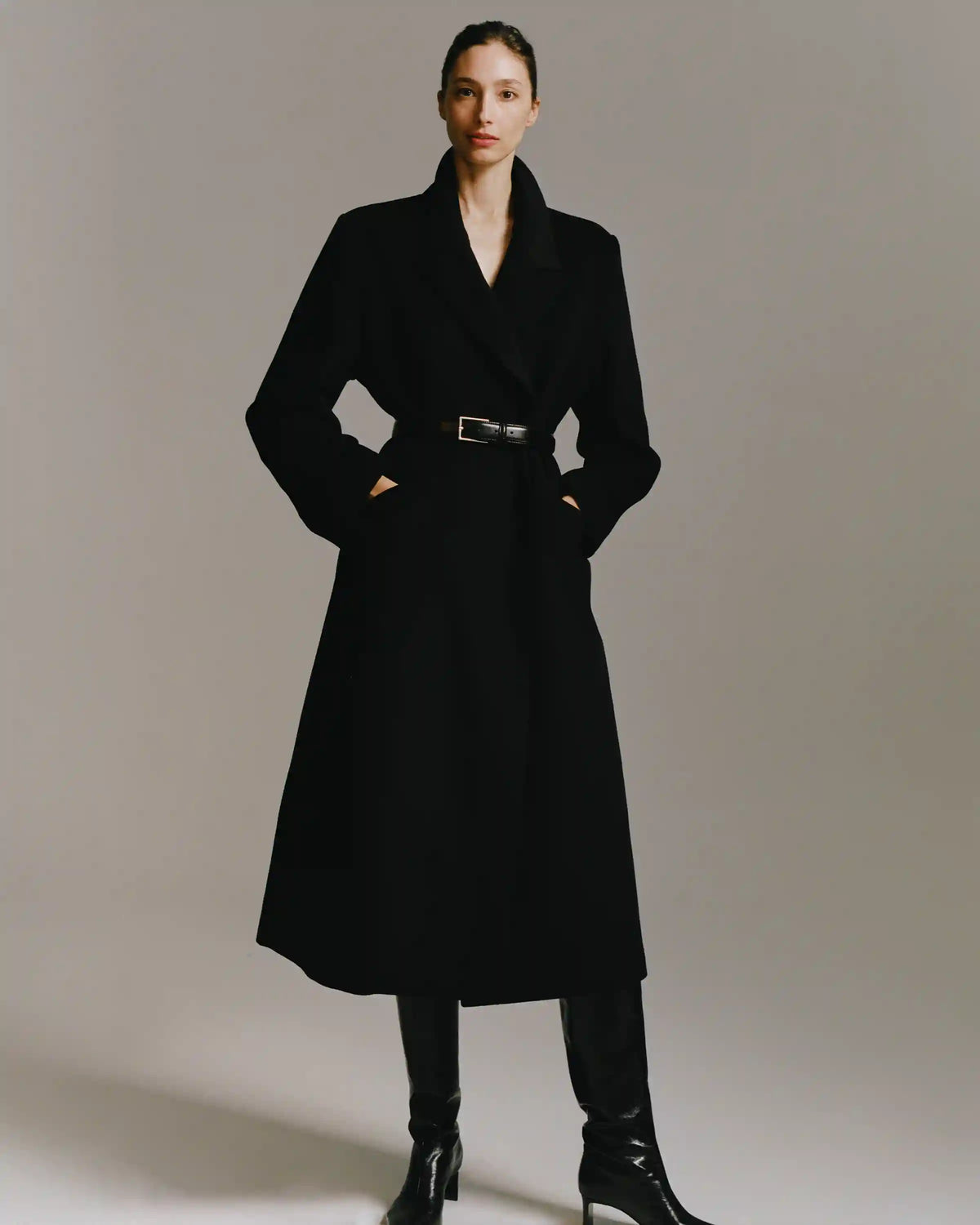 Italian Wool Classic Single-Breasted Coat