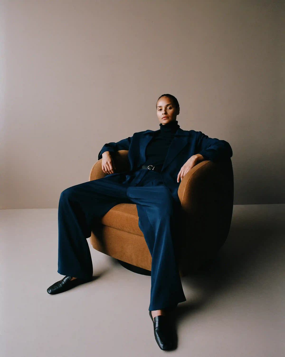 Stretch Crepe Trench Coat