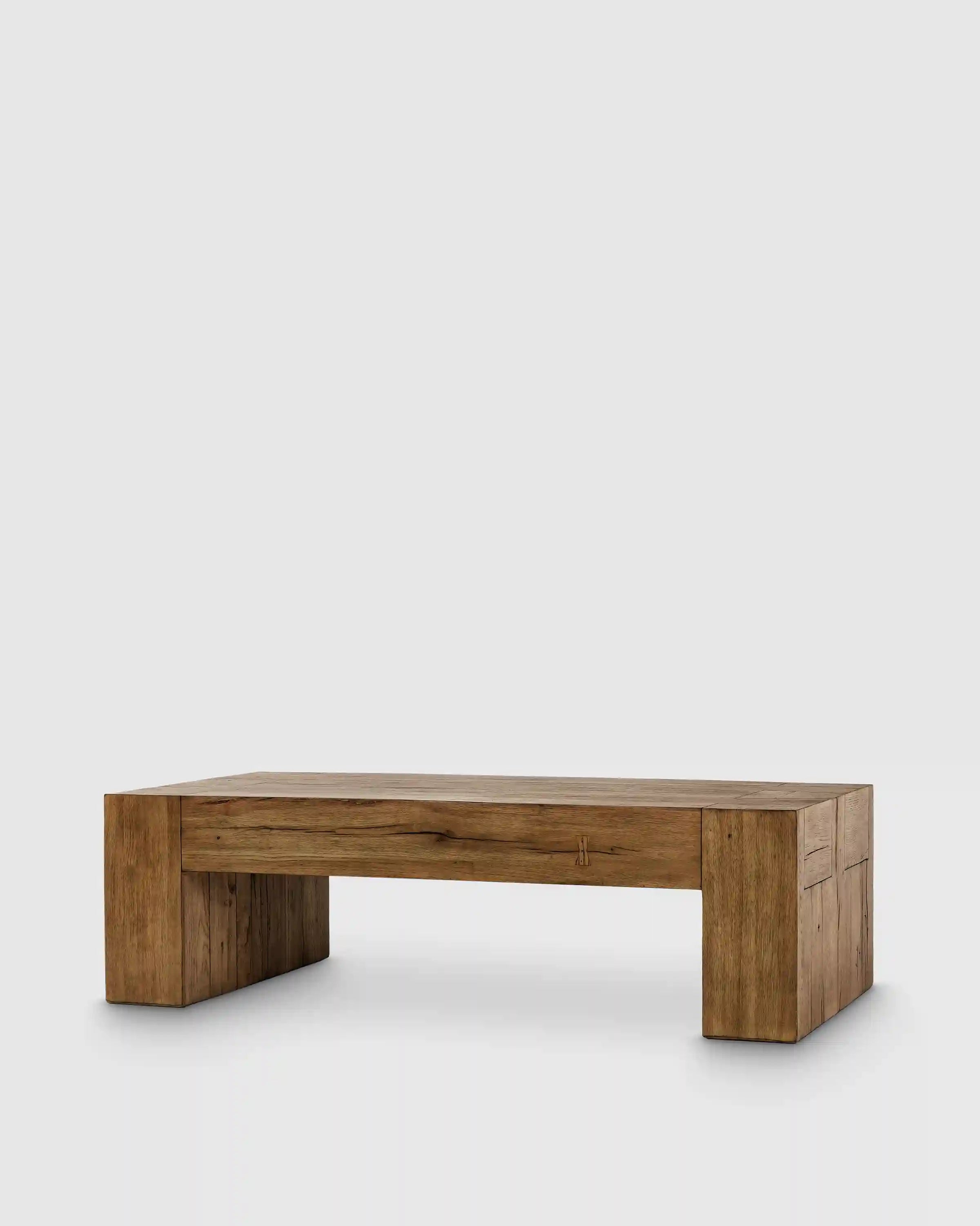 Reclaimed Oak Waterfall Coffee Table