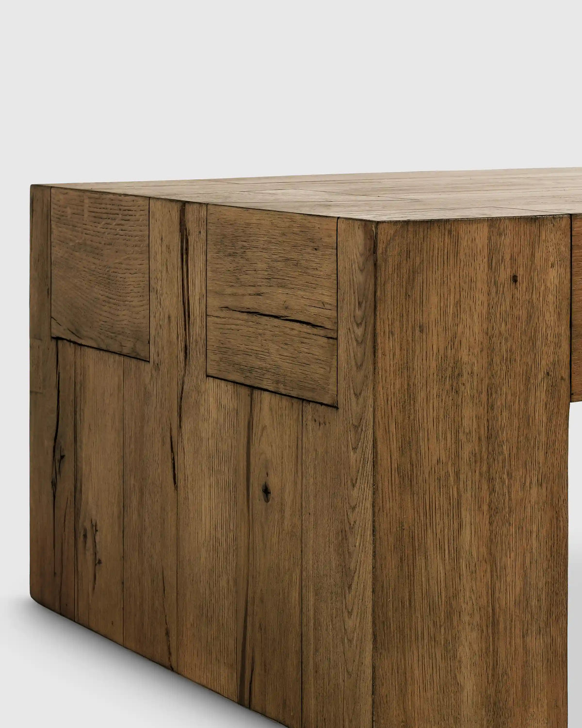 Reclaimed Oak Waterfall Coffee Table