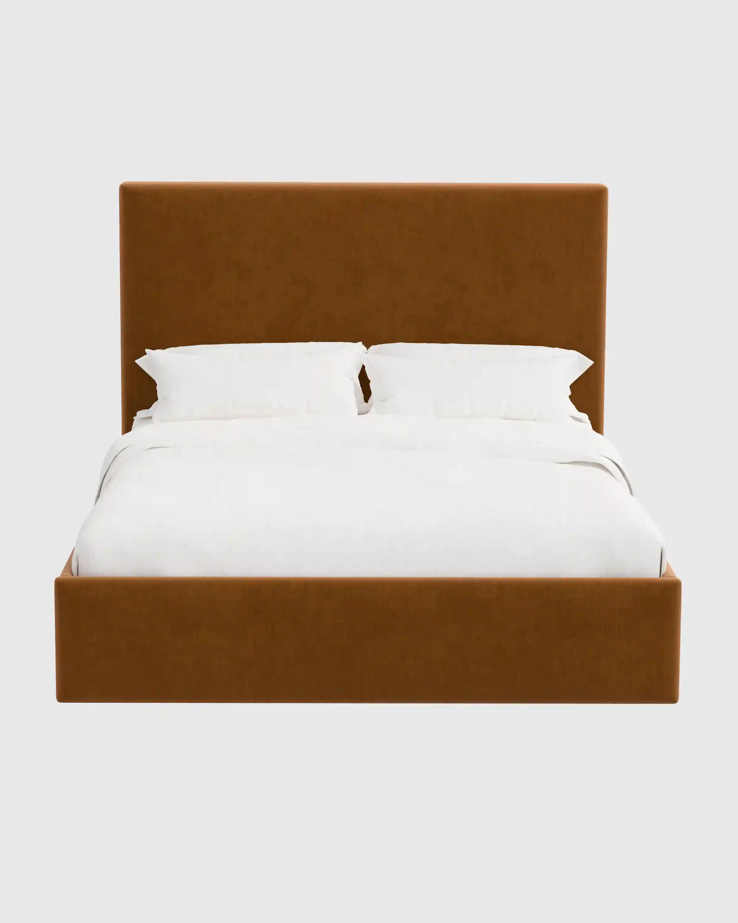 Square Bed in Performance Velvet