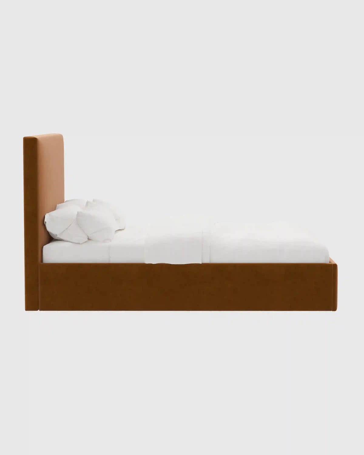 Square Bed in Performance Velvet