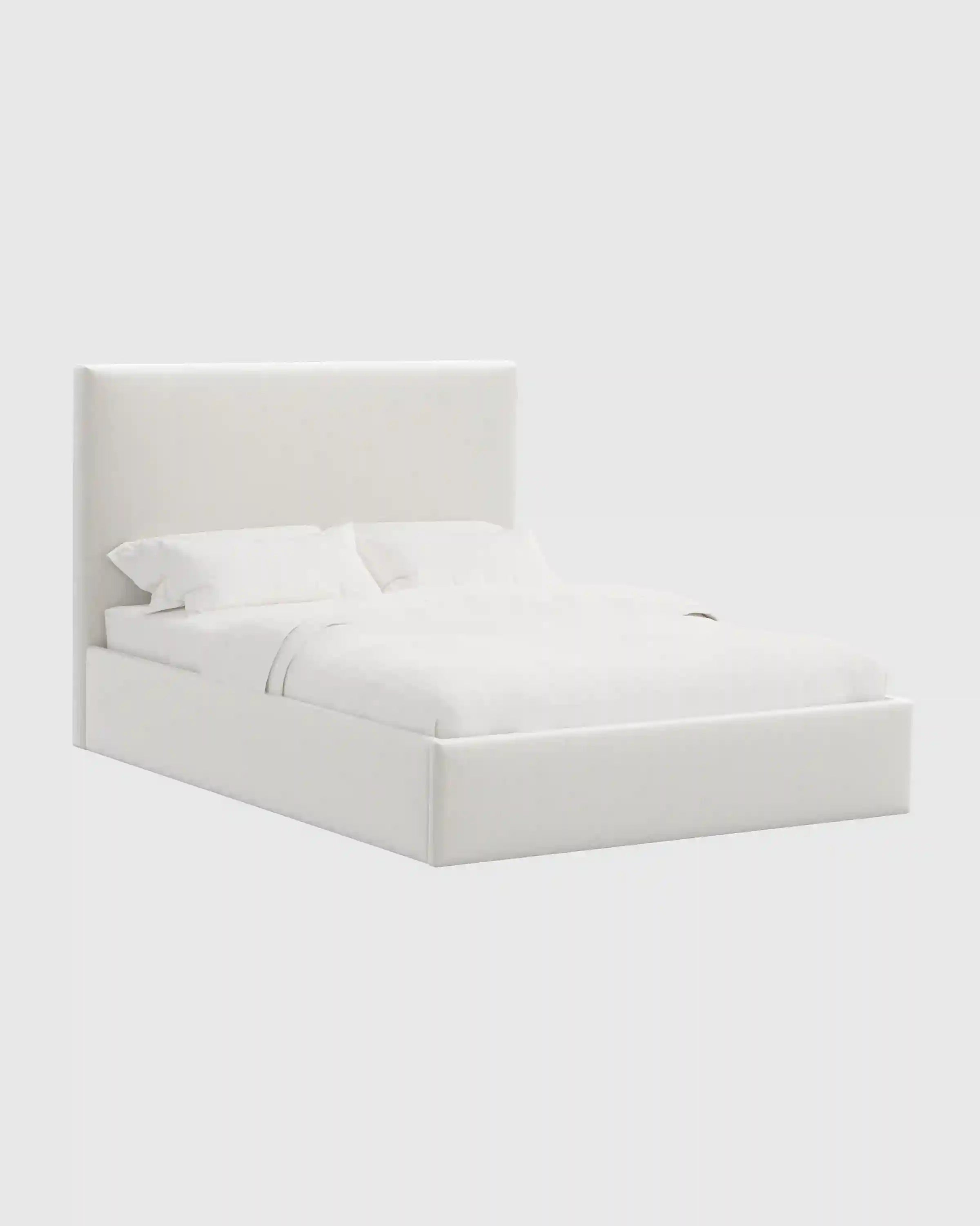 Square Bed in Performance Velvet