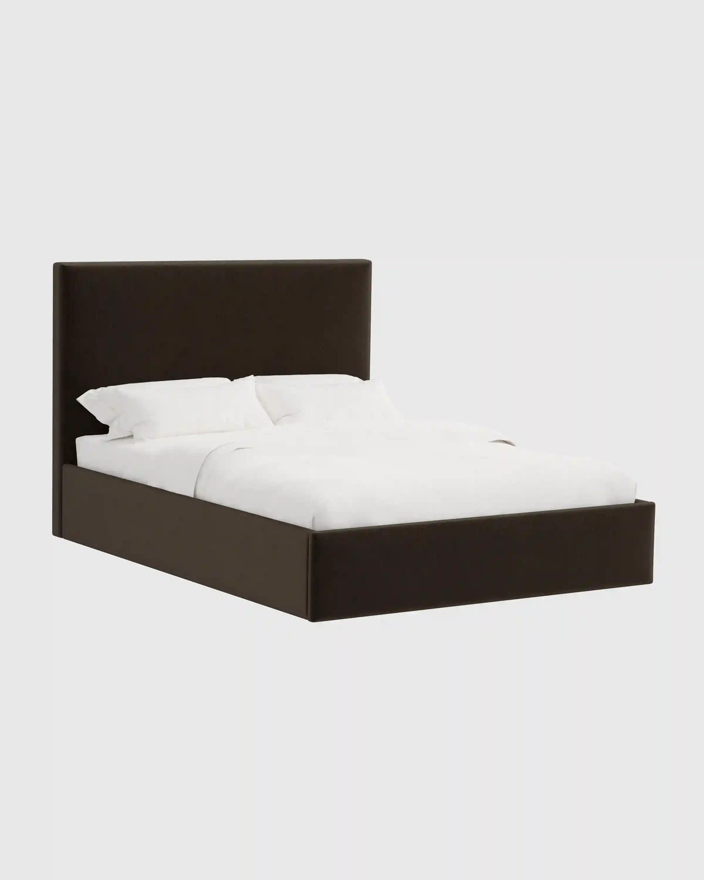 Square Bed in Performance Velvet