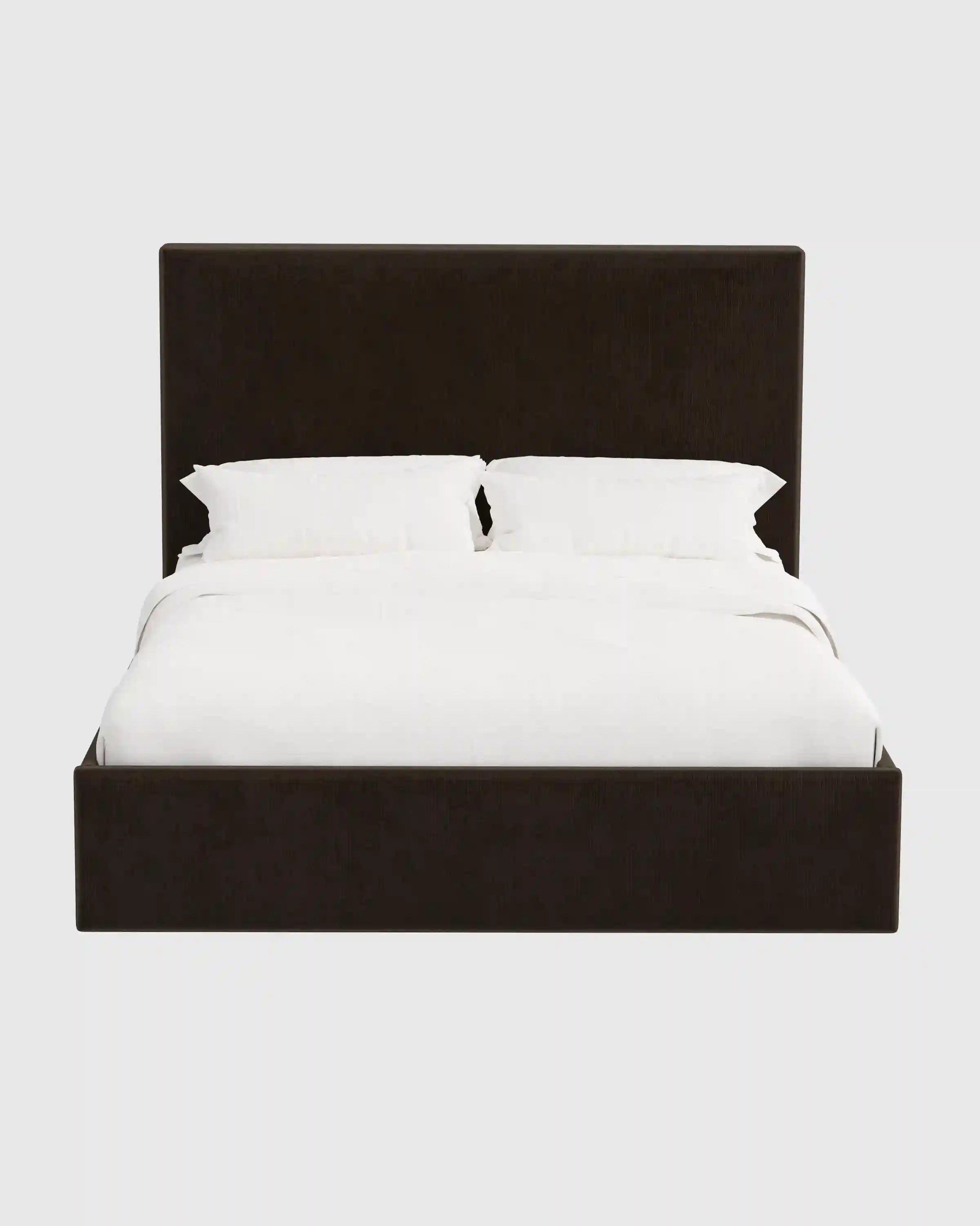 Square Bed in Performance Velvet