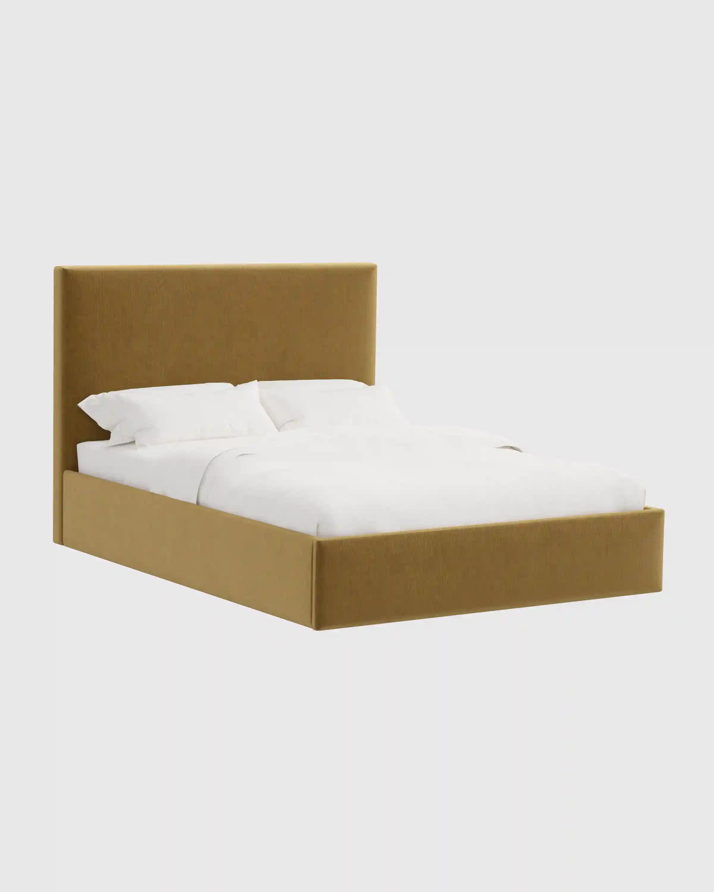 Square Bed in Performance Velvet