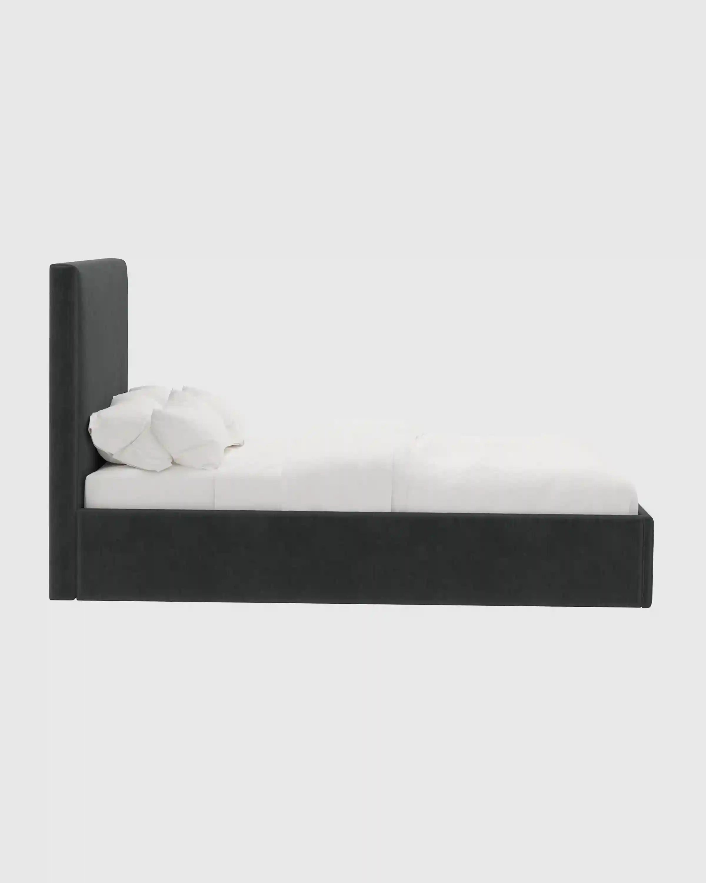 Square Bed in Performance Velvet
