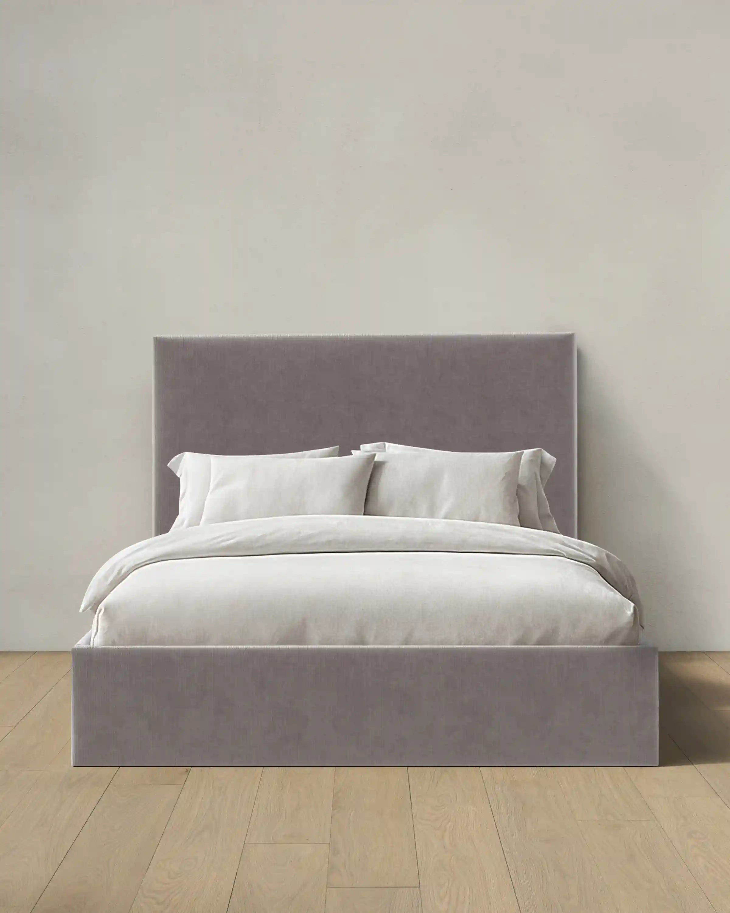 Square Bed in Performance Velvet