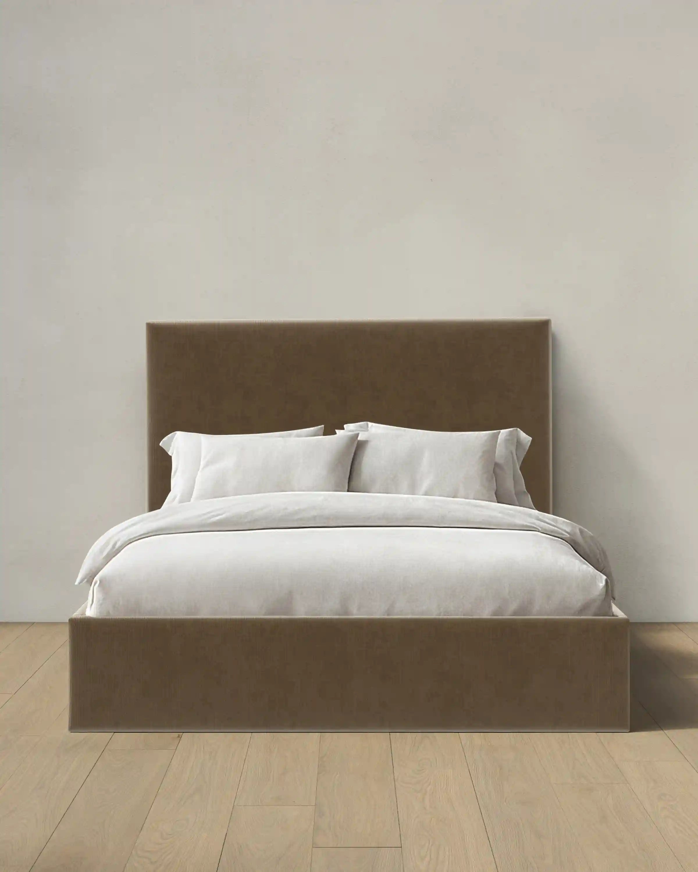 Square Bed in Performance Velvet
