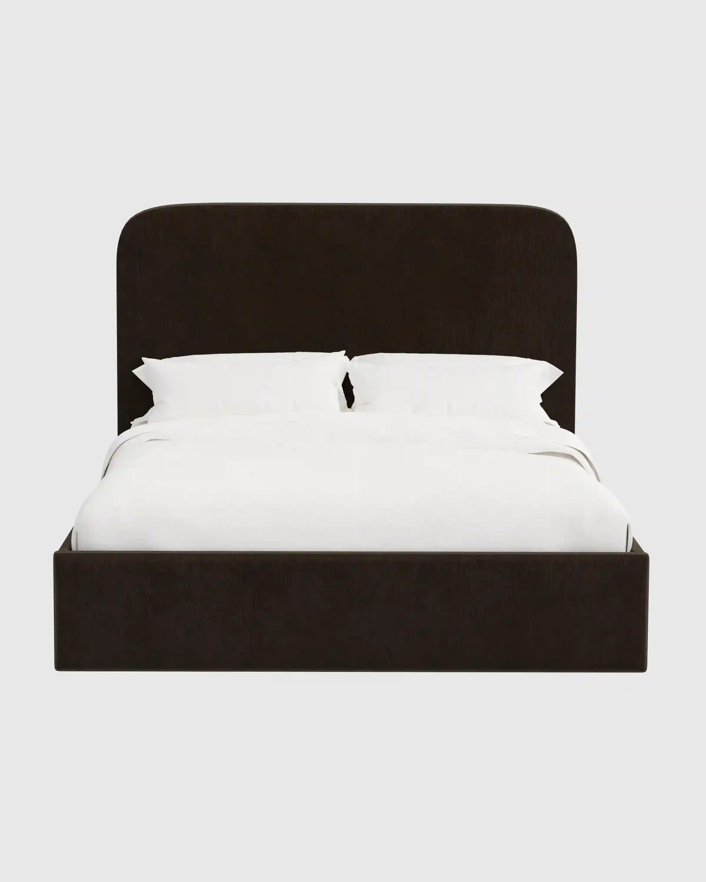 Curved Bed in Performance Velvet