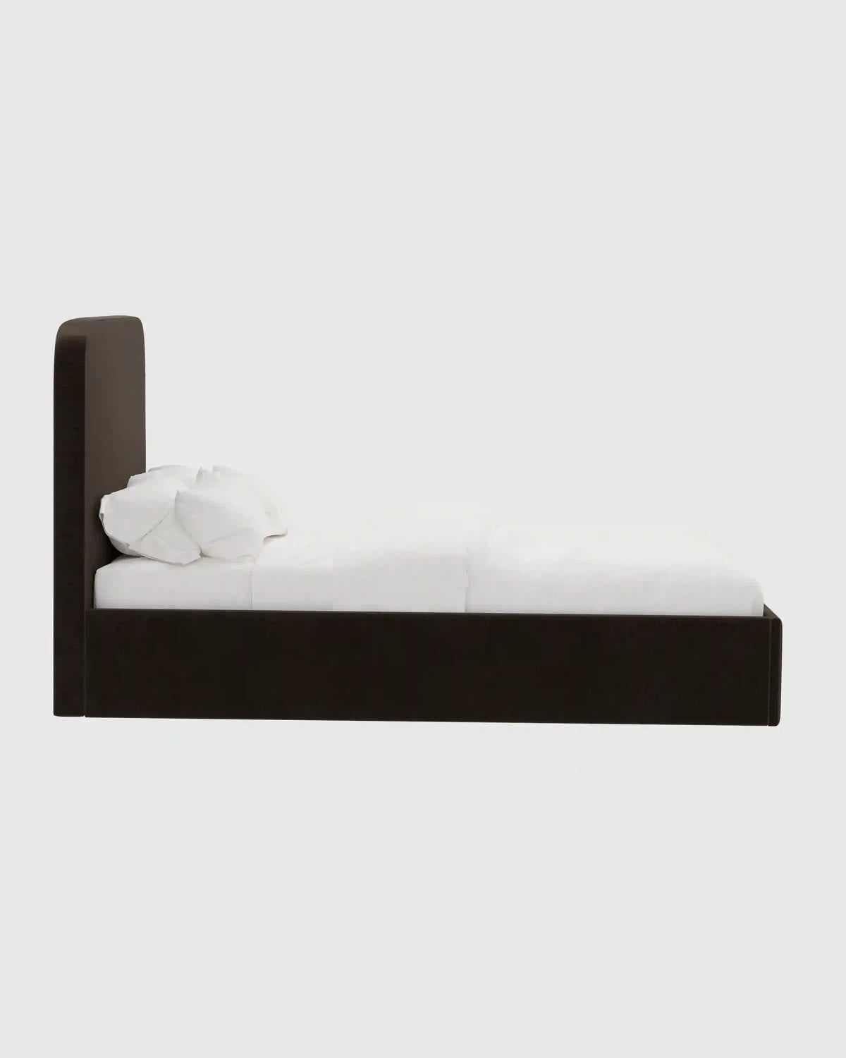 Curved Bed in Performance Velvet