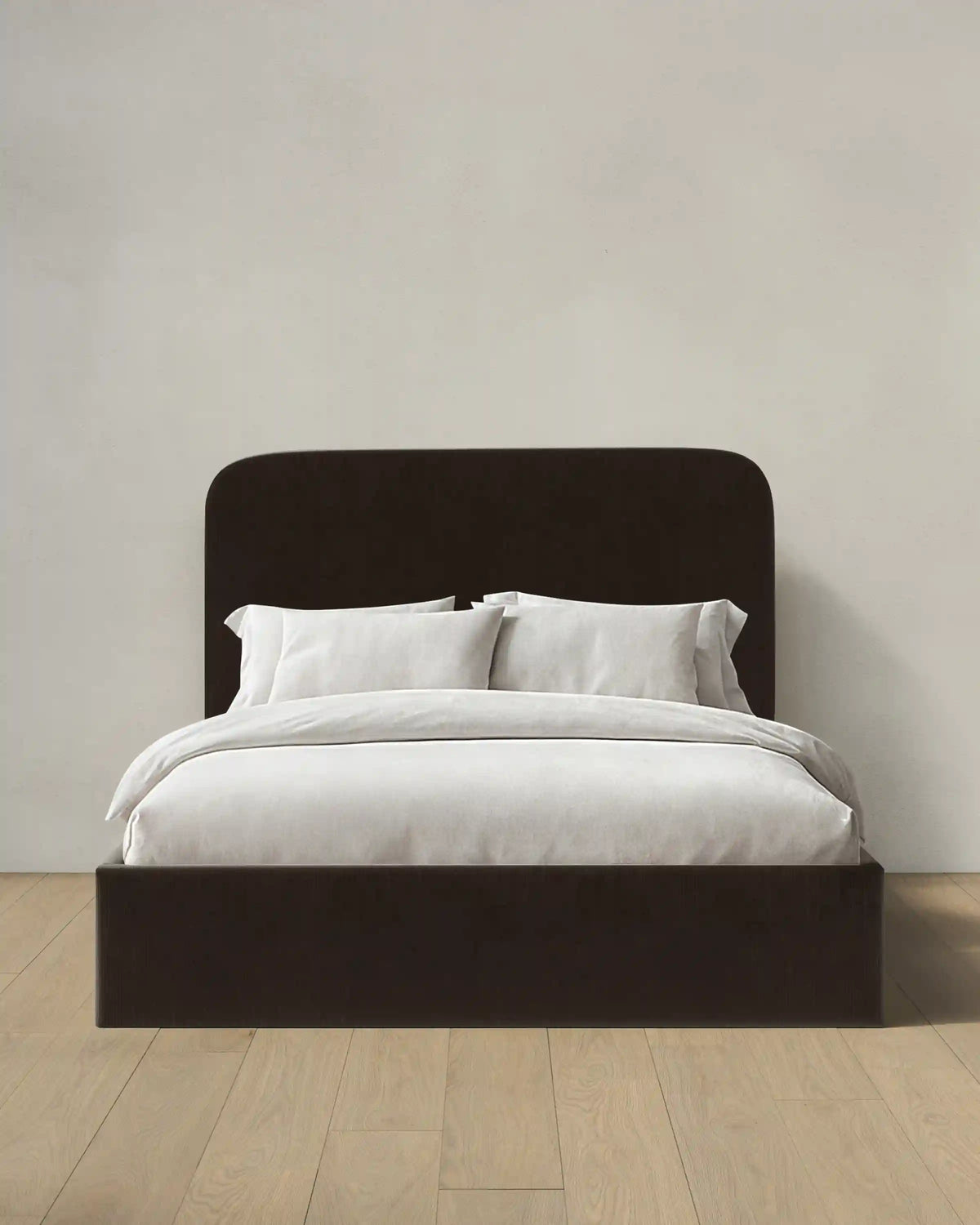 Curved Bed in Performance Velvet