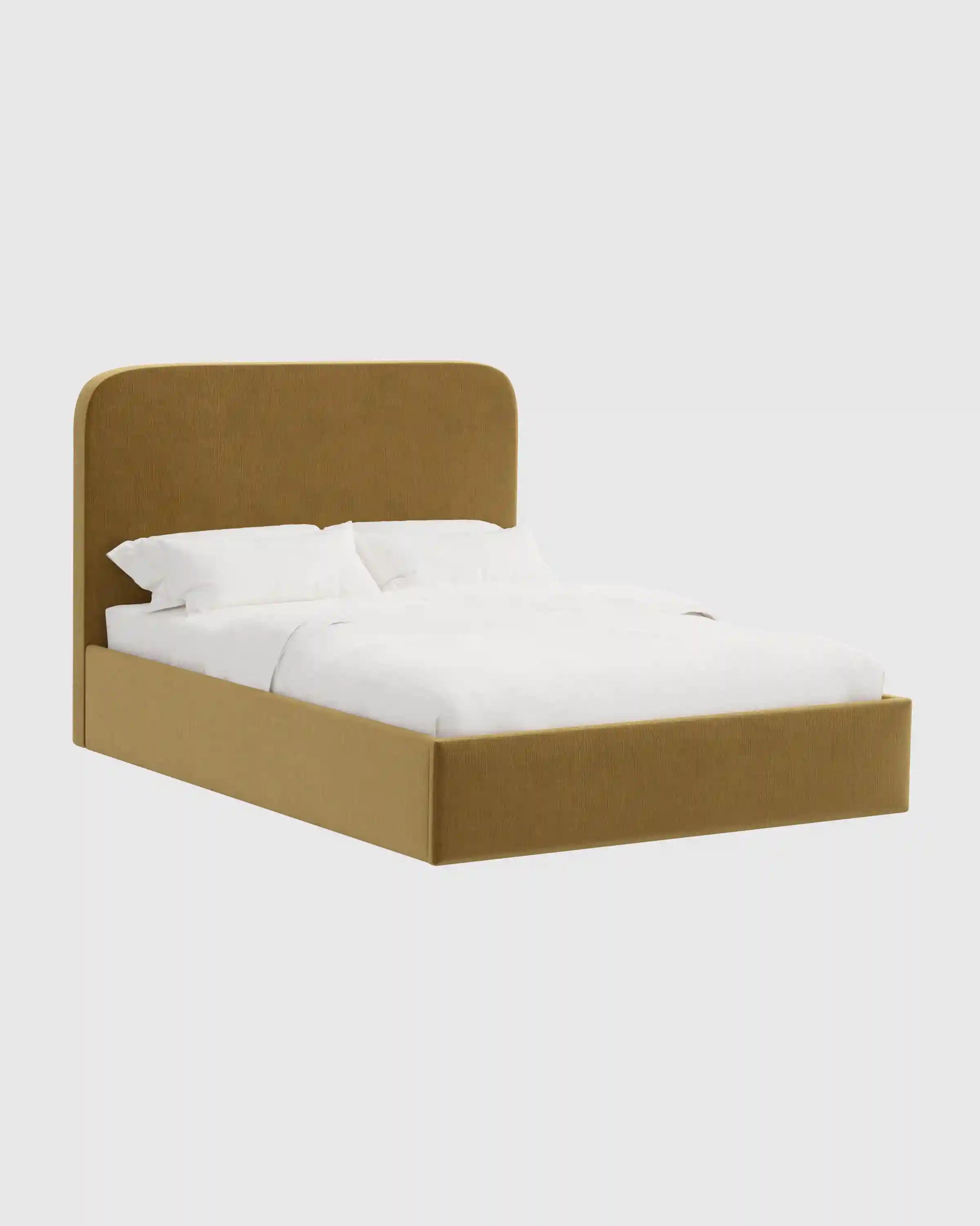 Curved Bed in Performance Velvet