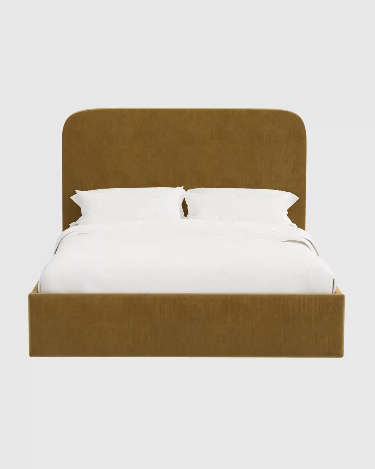 Curved Bed in Performance Velvet