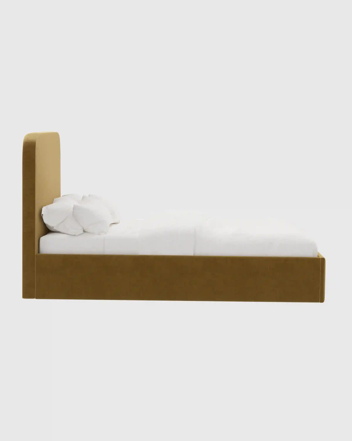 Curved Bed in Performance Velvet