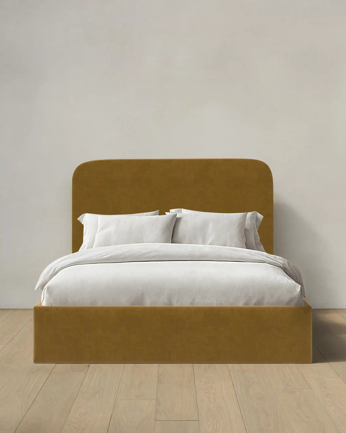 Curved Bed in Performance Velvet