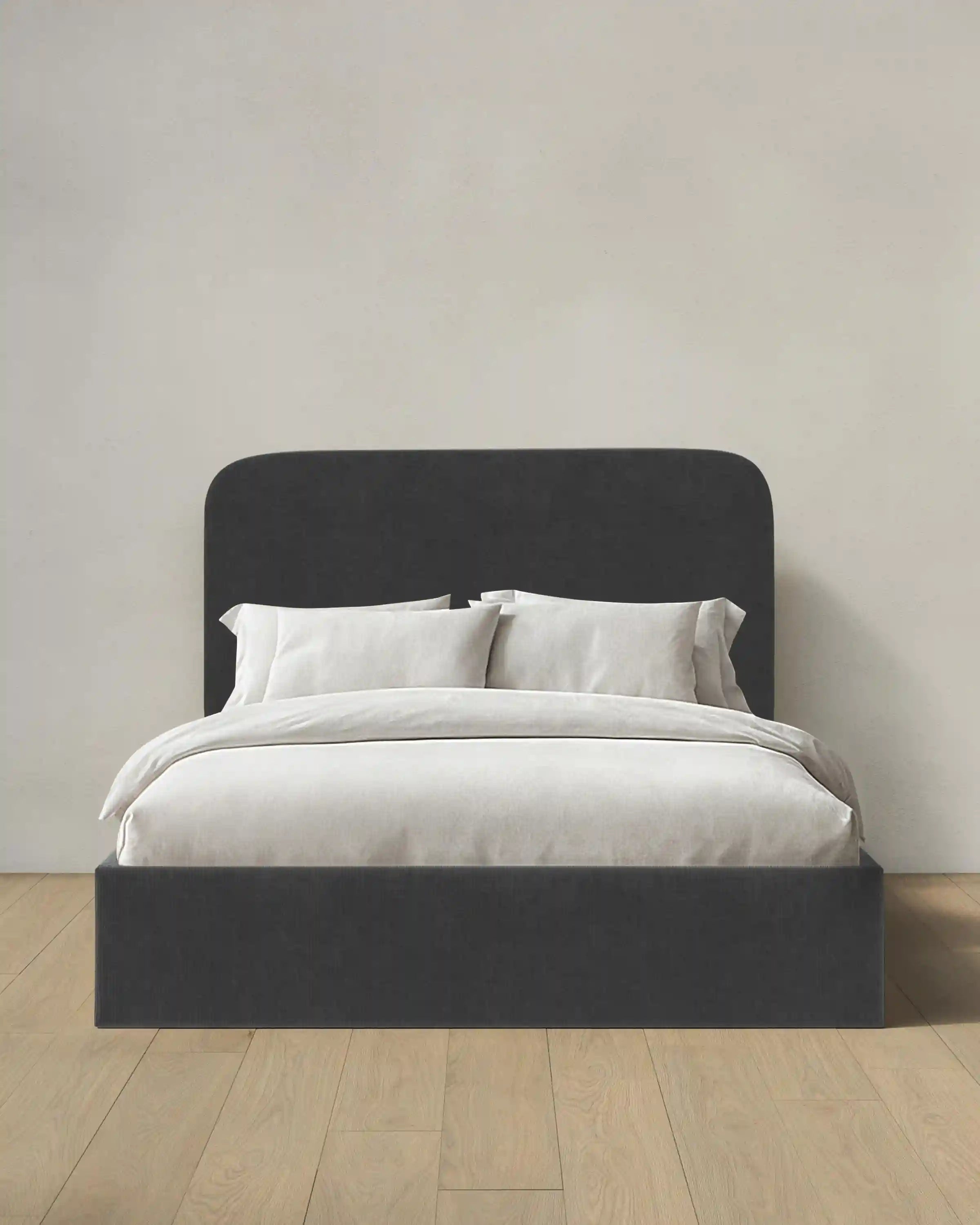 Curved Bed in Performance Velvet