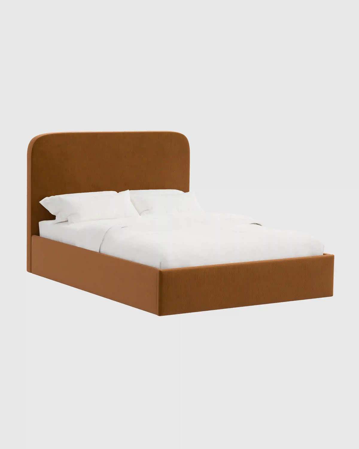 Curved Bed in Performance Velvet