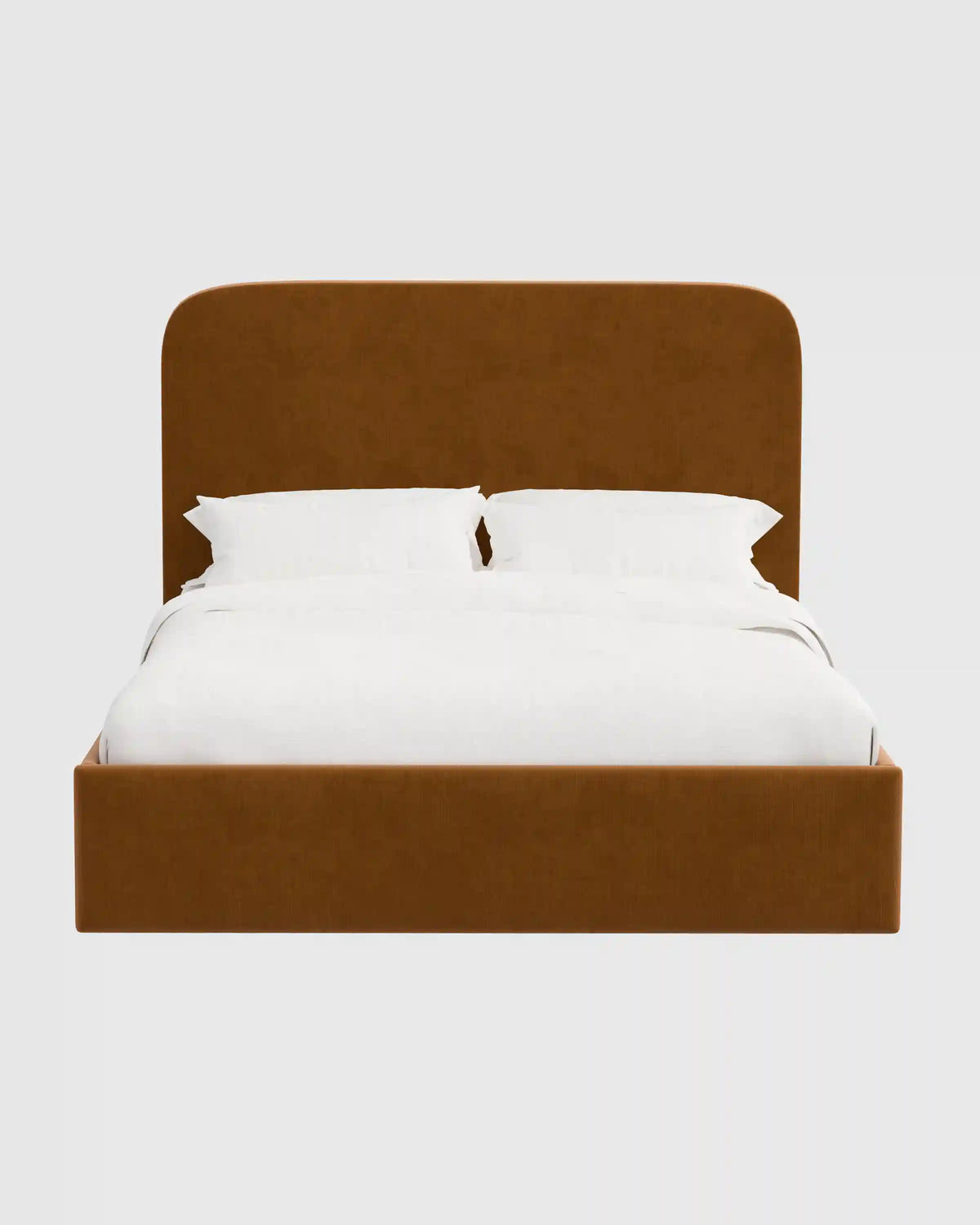 Curved Bed in Performance Velvet