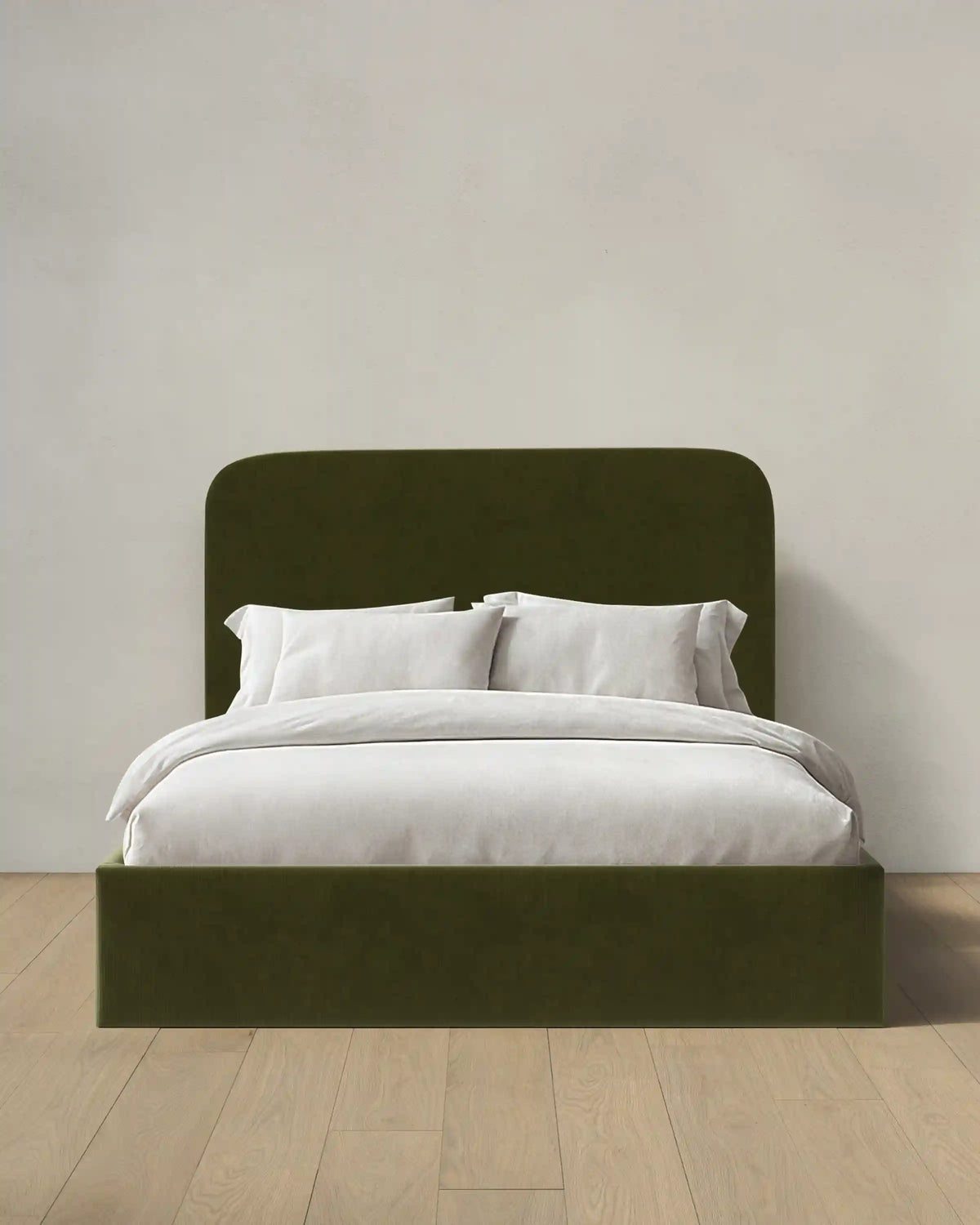 Curved Bed in Performance Velvet