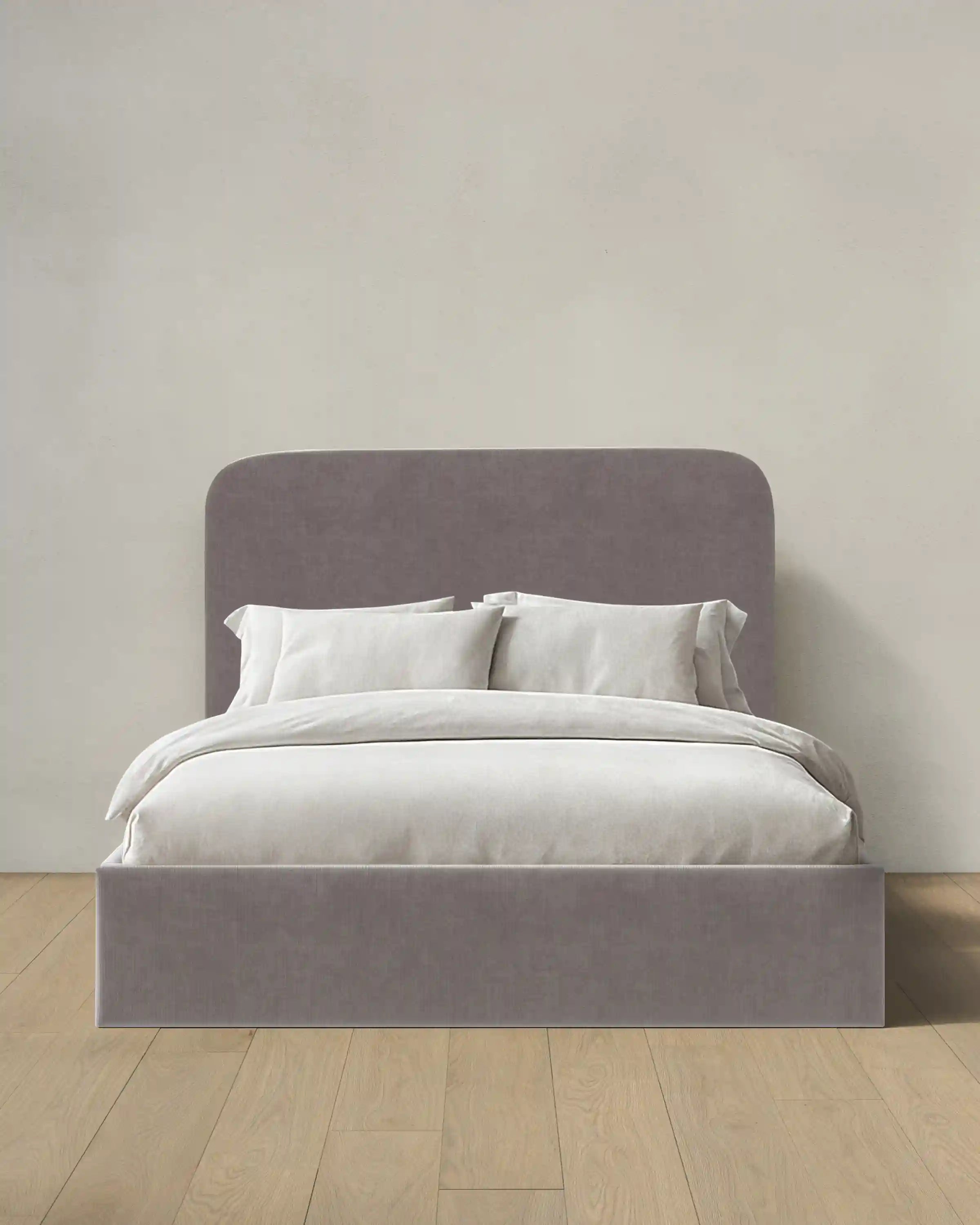 Curved Bed in Performance Velvet
