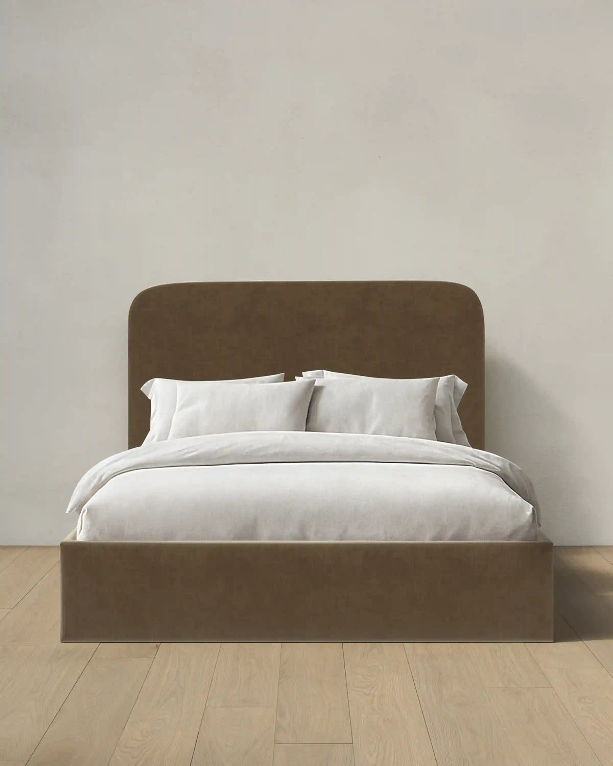 Curved Bed in Performance Velvet