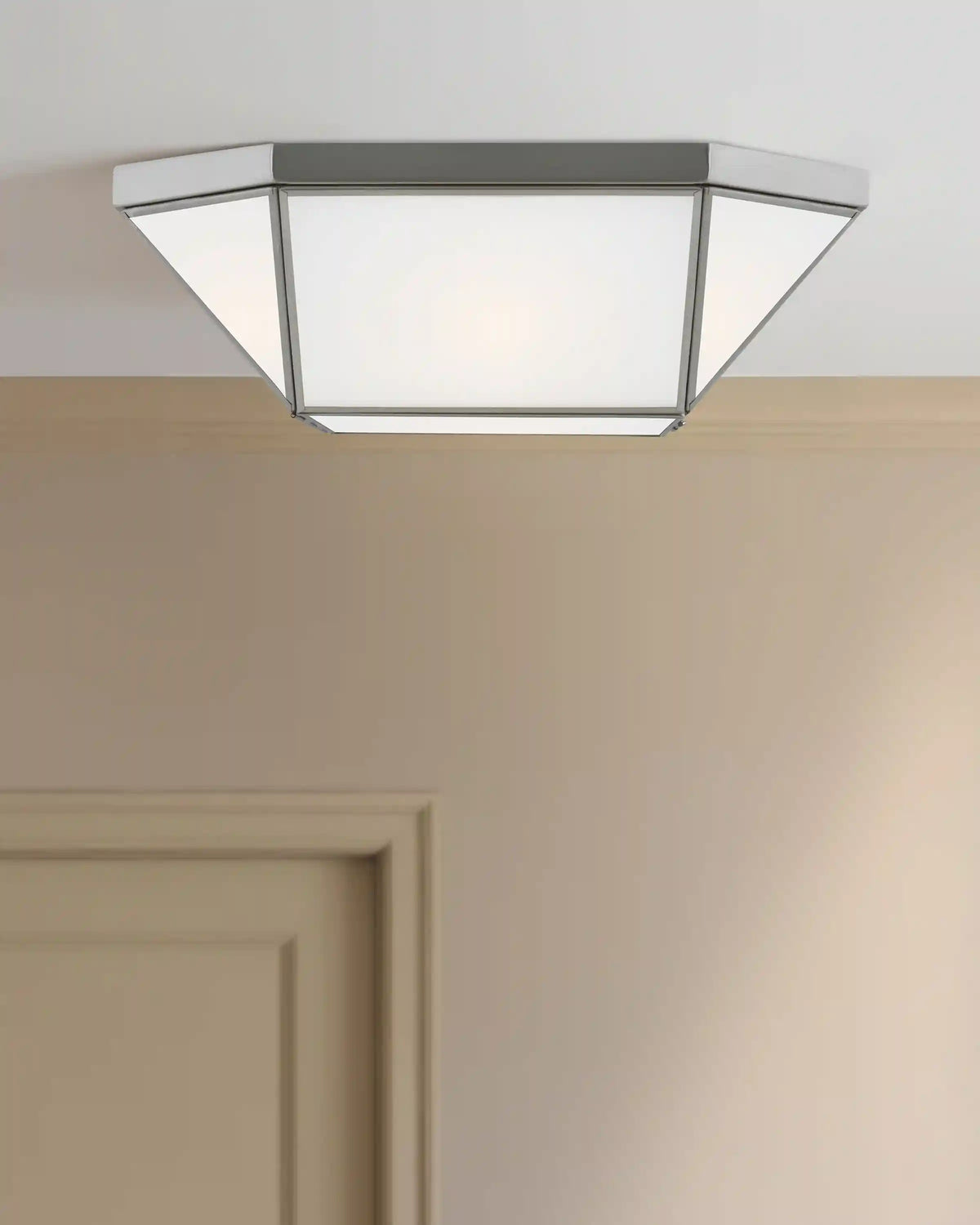 Geometric Steel Flush Mount