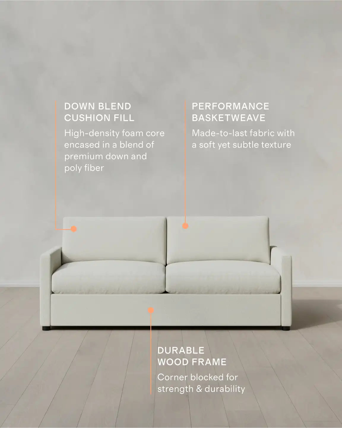 Brennan Sofa in Performance Basketweave